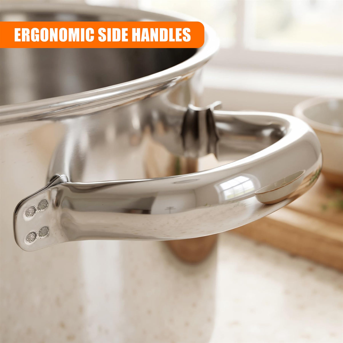 Stainless Steel Stock Pot with Lid - 7.5 L