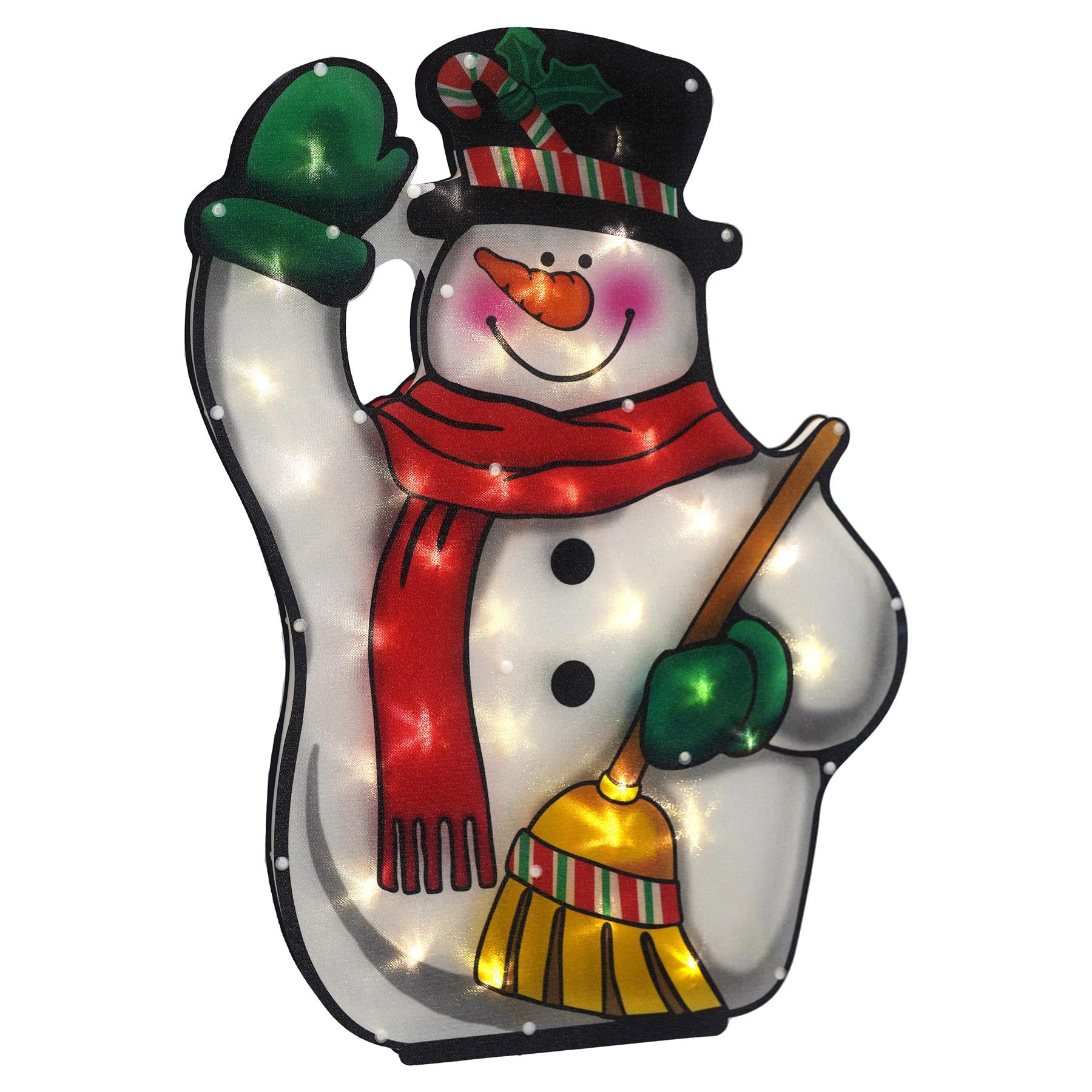 Christmas Silhouette Broom & Snowman by GEEZY - The Magic Toy Shop