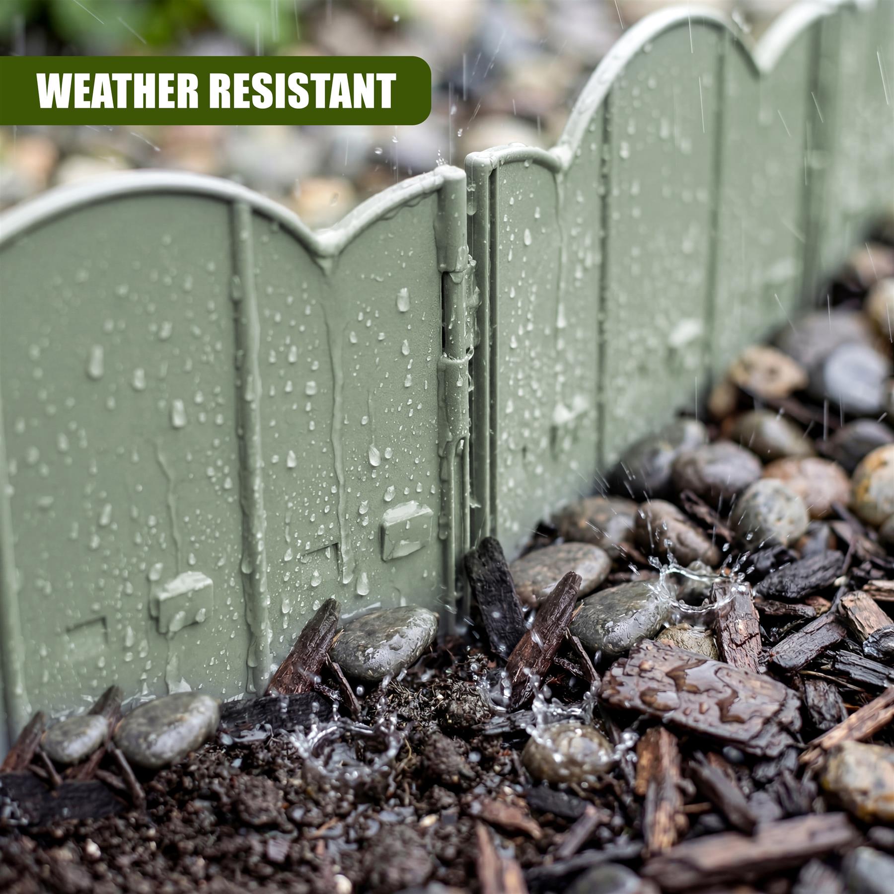 Pack of 12 Garden Edging Fence