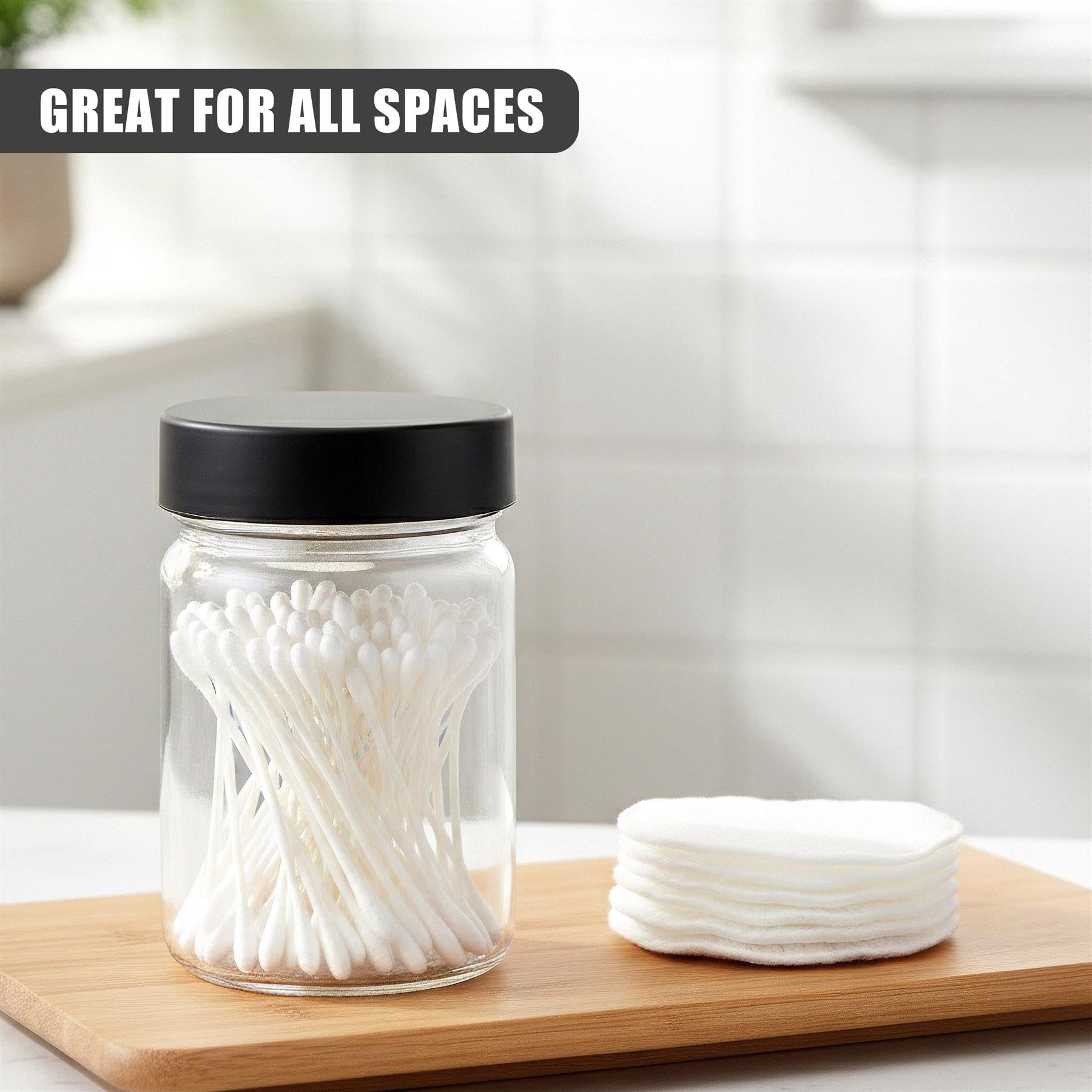 Set of 6 Glass Spice Jars with Screw Lids