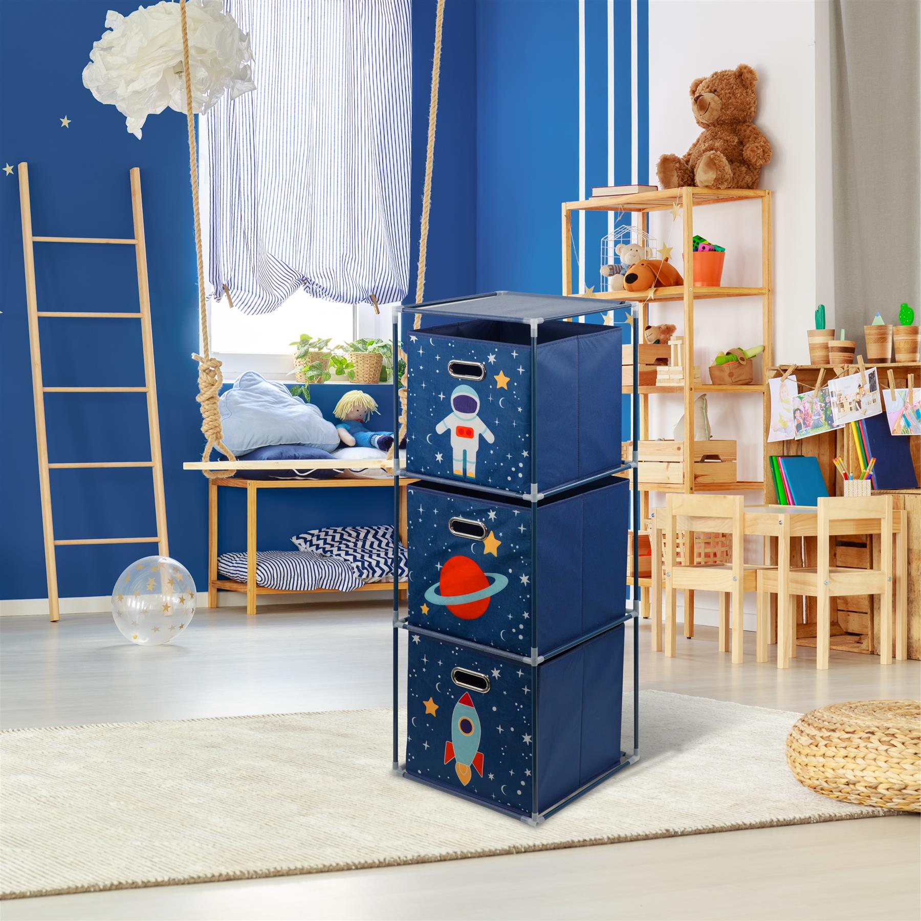 Kids Storage Cube Units, Space Theme
