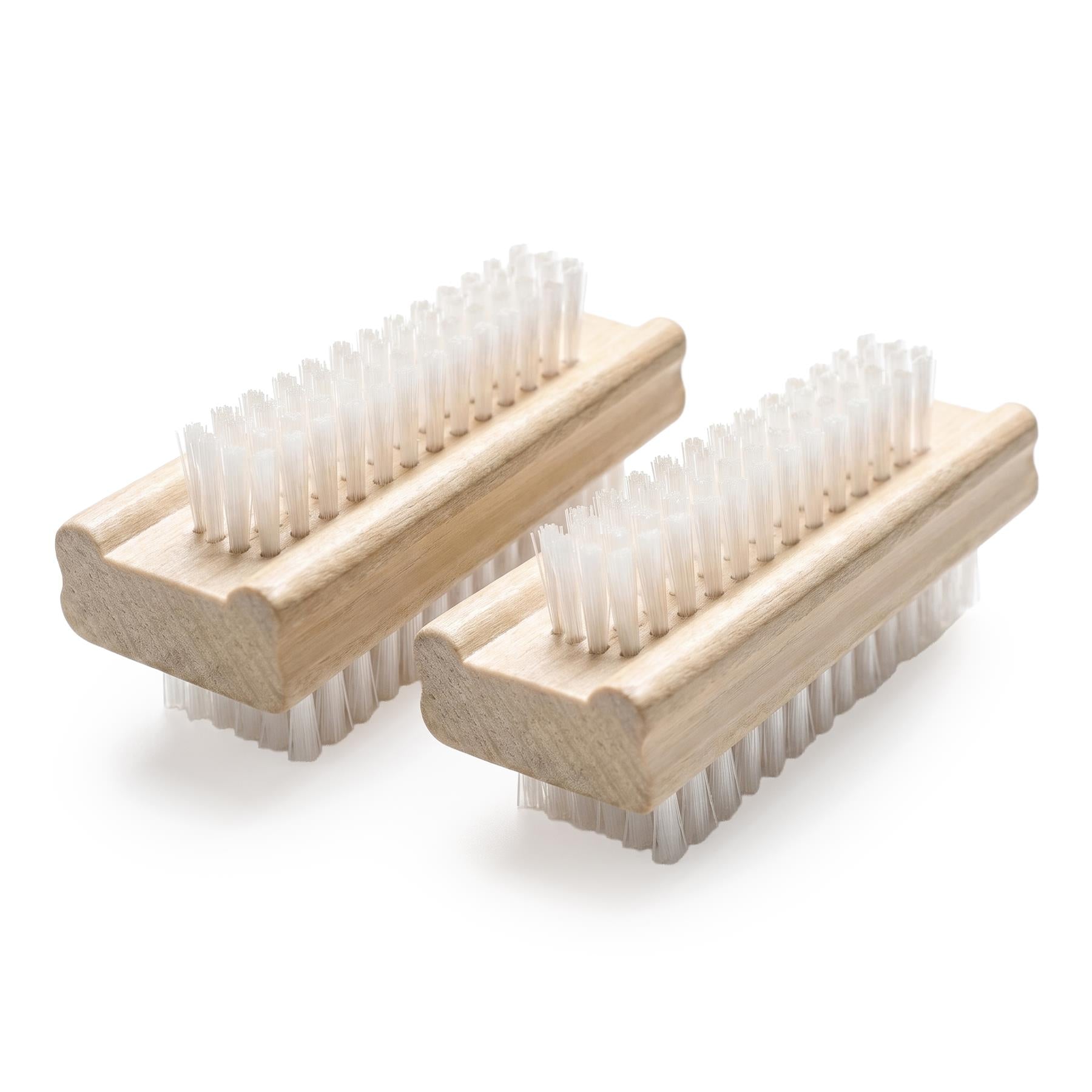 Wooden Double Sided Nail Brushes with Firm Bristles
