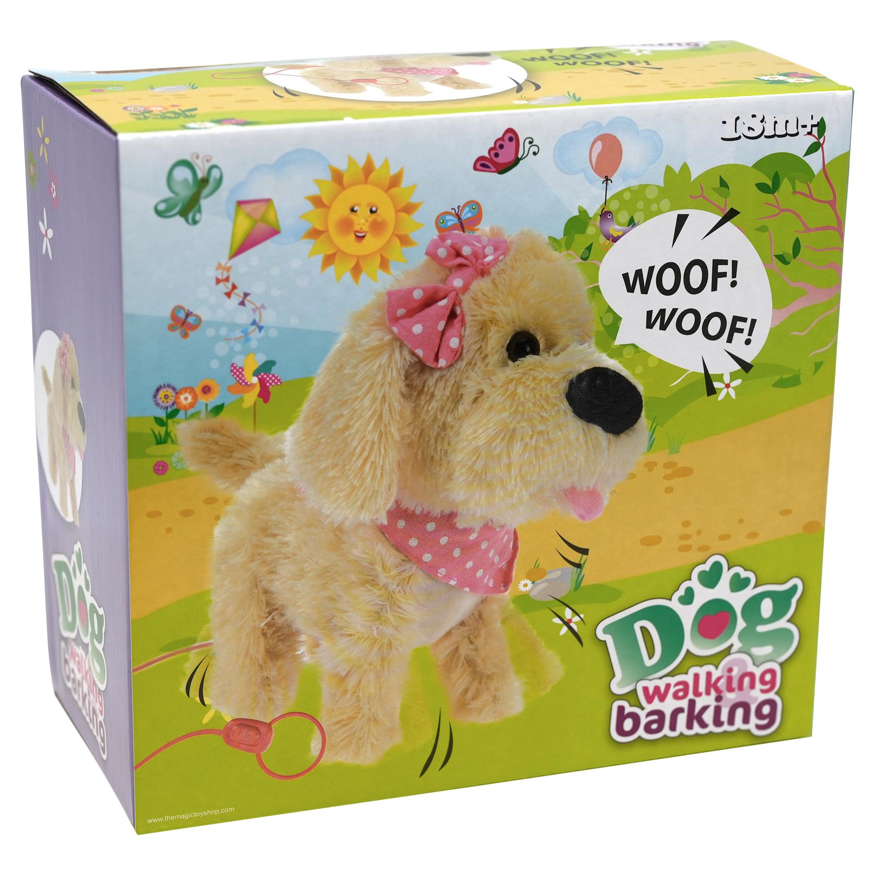 Walking on sale plush dog