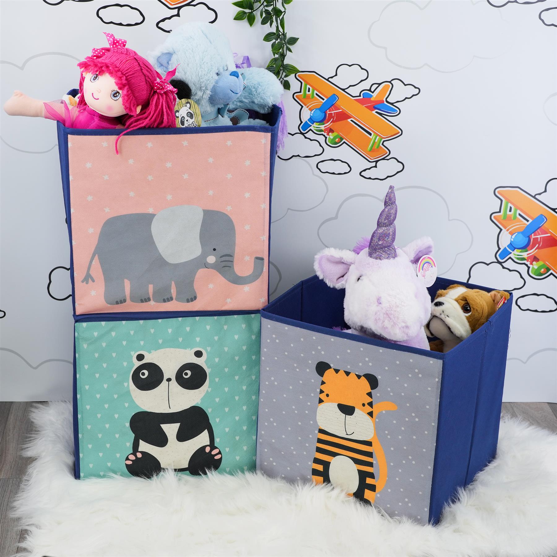 Set of 4 Animal Design Storage Boxes by The Magic Toy Shop - The Magic Toy Shop