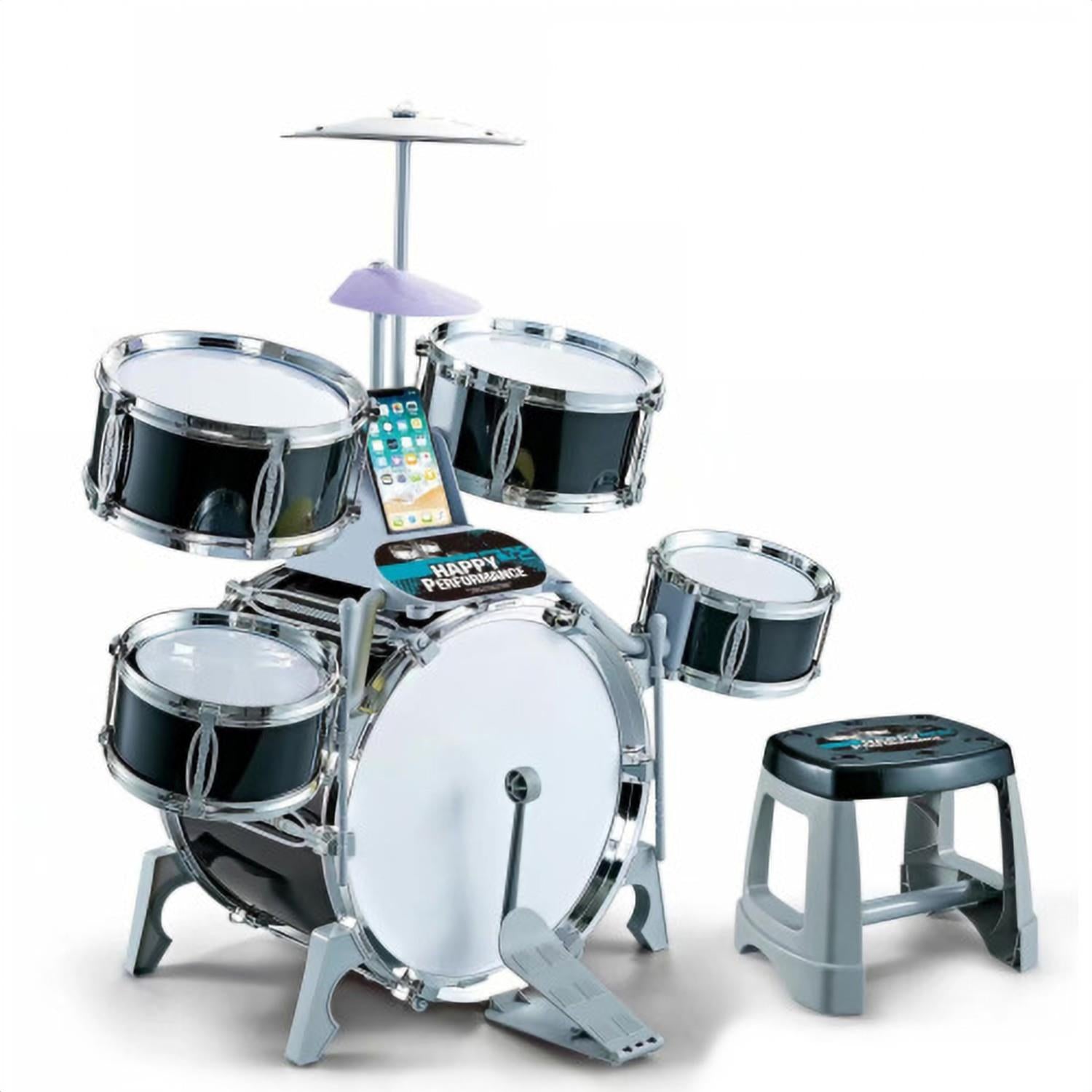 Black Multi functional Kids Jazz Drum Set