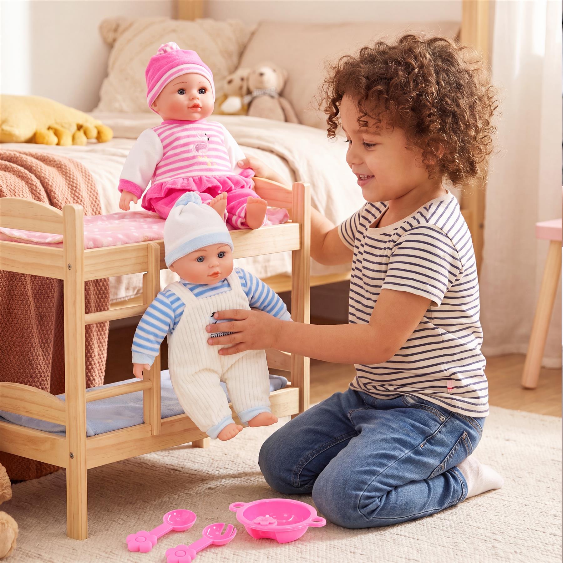 BiBi Twin Baby Dolls & Accessories (33 cm / 13")
