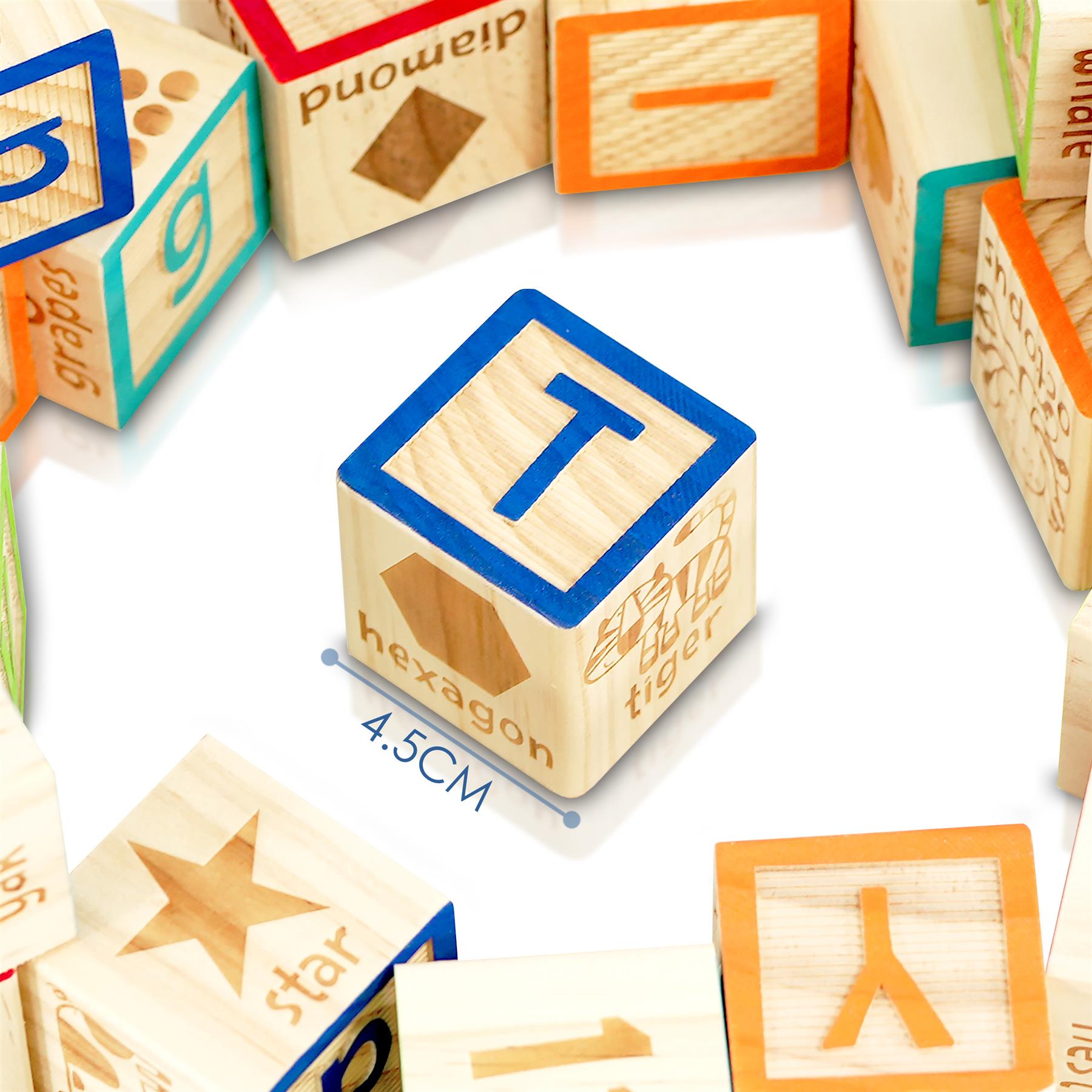Wooden ABC 123 Block Set Kids Educational Toys by The Magic Toy Shop - The Magic Toy Shop