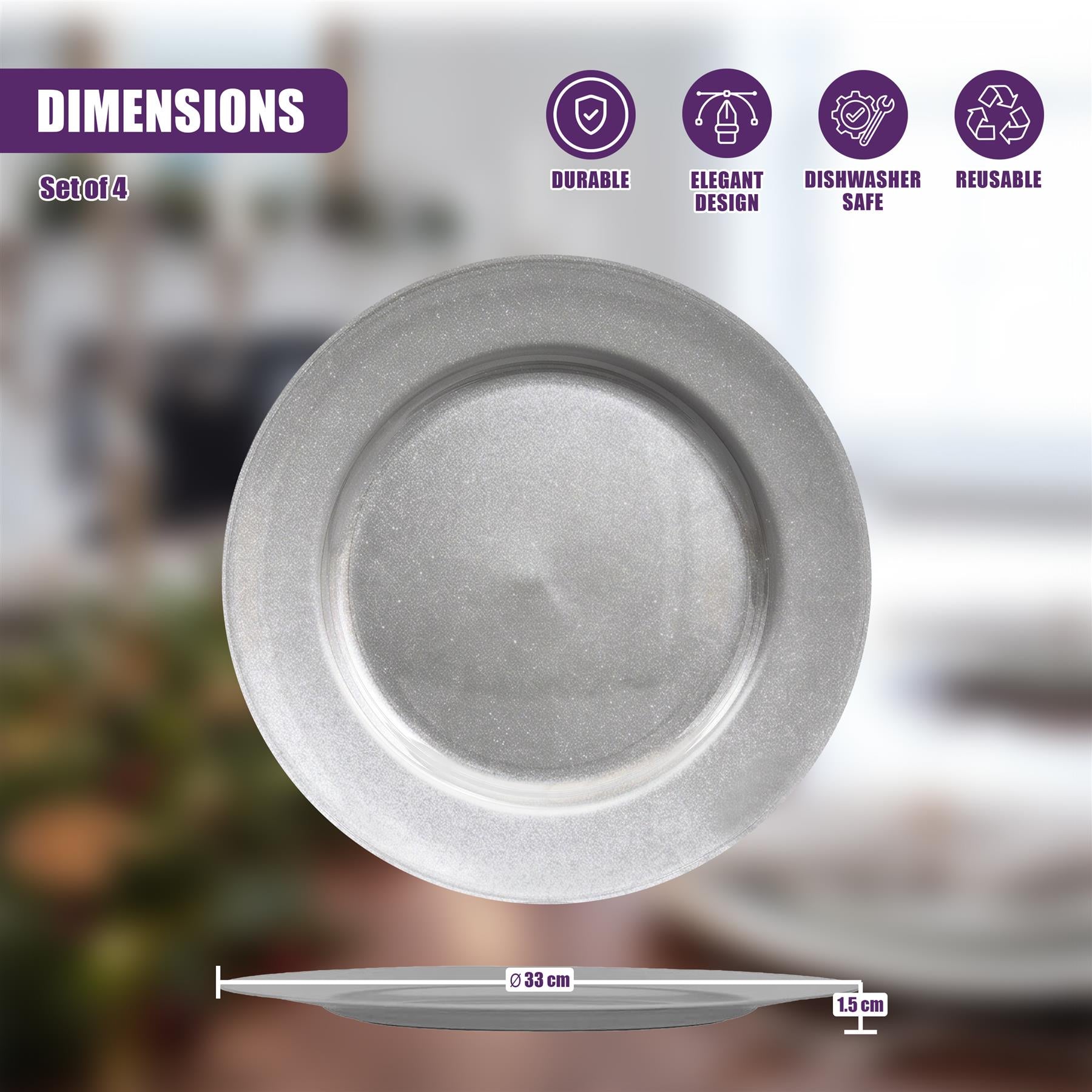 Set of 4 Charger Plates