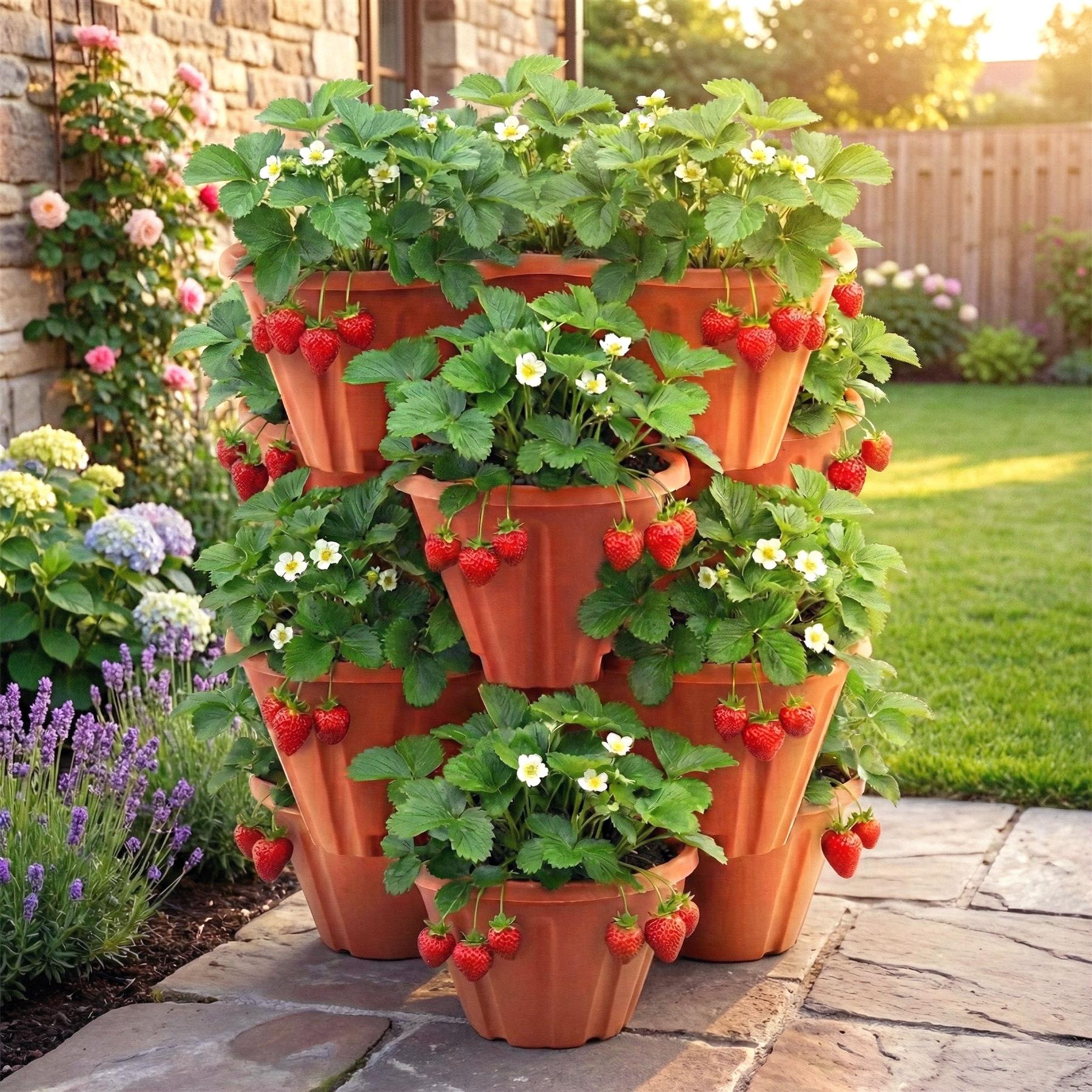 Stackable Strawberry Planter