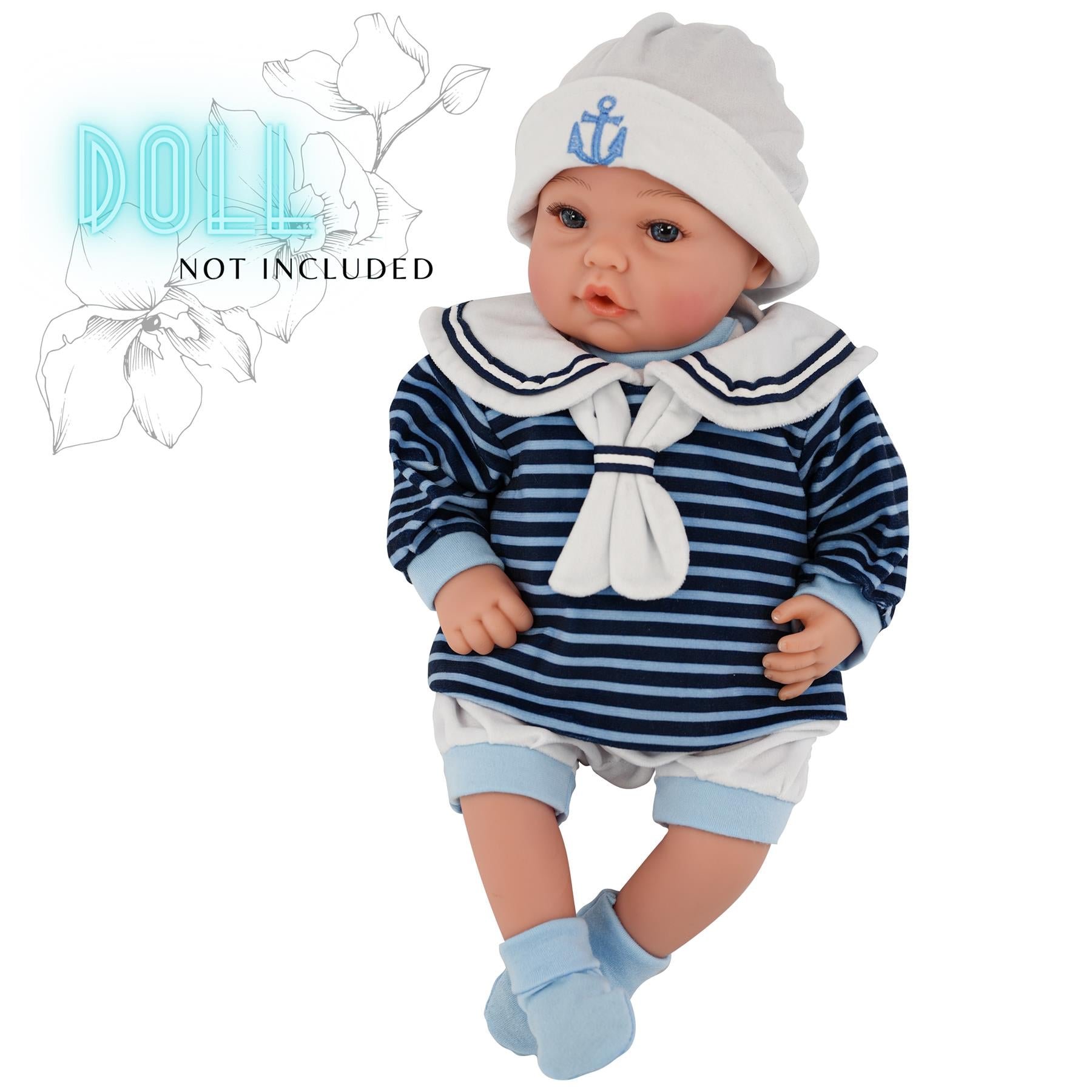 BiBi Outfits - Reborn Doll Clothes (Sailor) (50 cm / 20") by BiBi Doll - The Magic Toy Shop