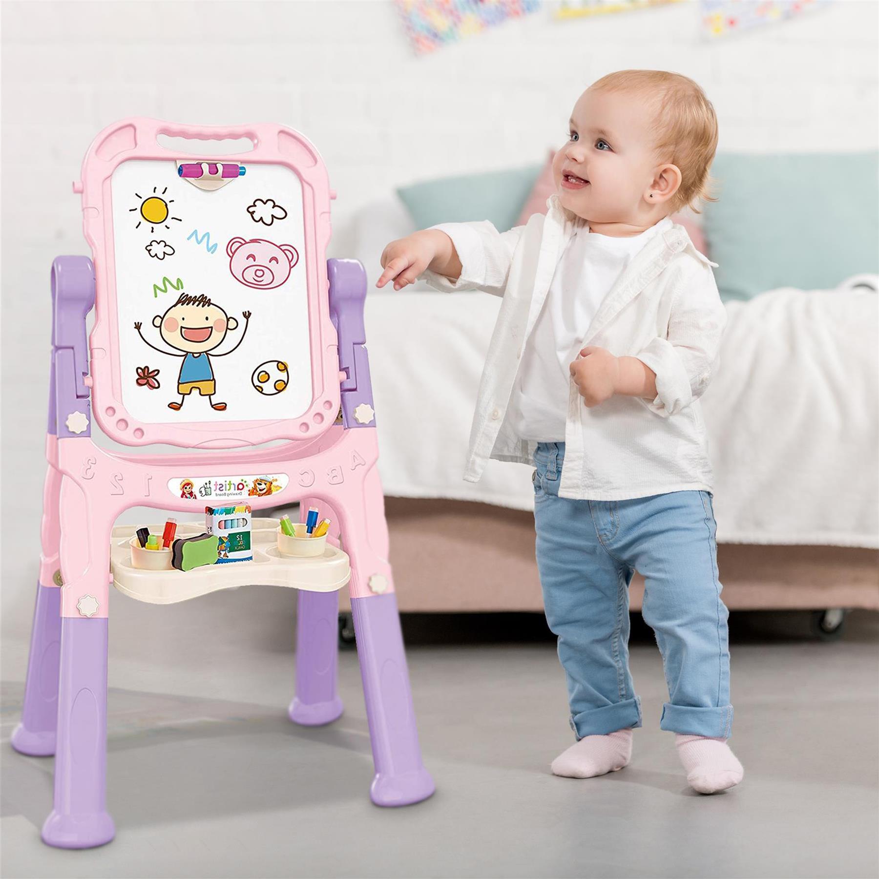 Pink Folding Double-Sided Magnetic Drawing Board by The Magic Toy Shop - The Magic Toy Shop