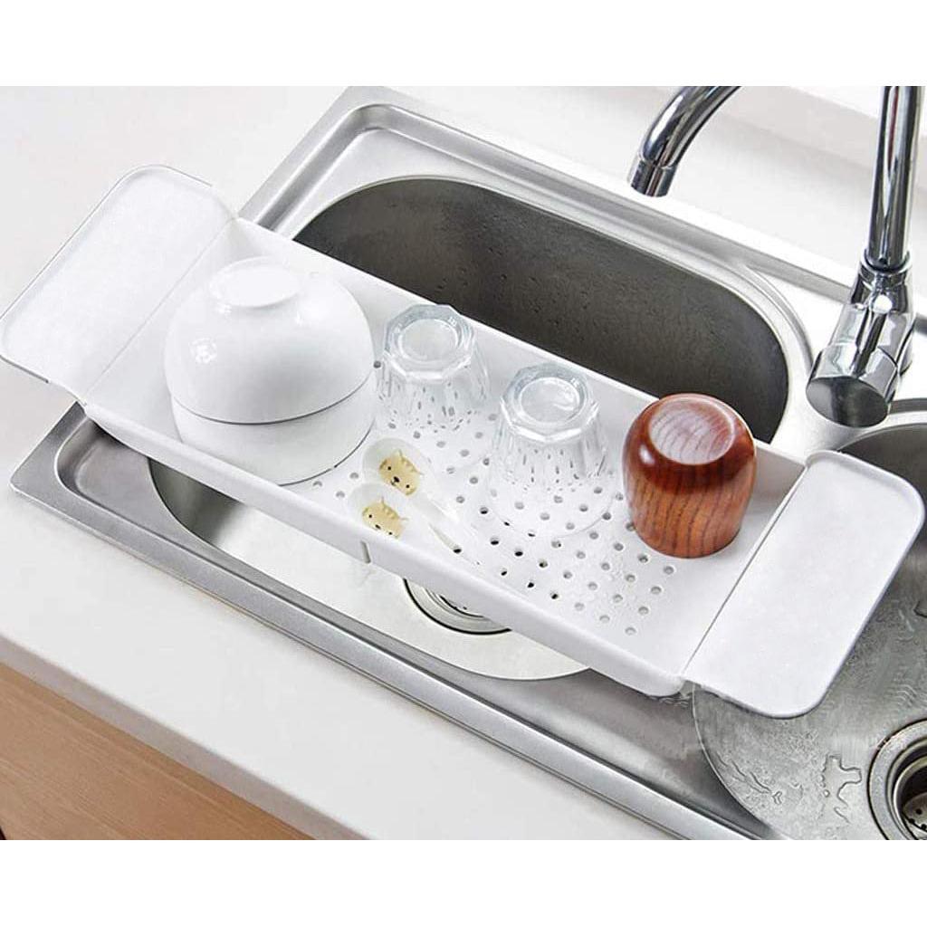 GEEZY Extendable Plastic Bathtub Tray