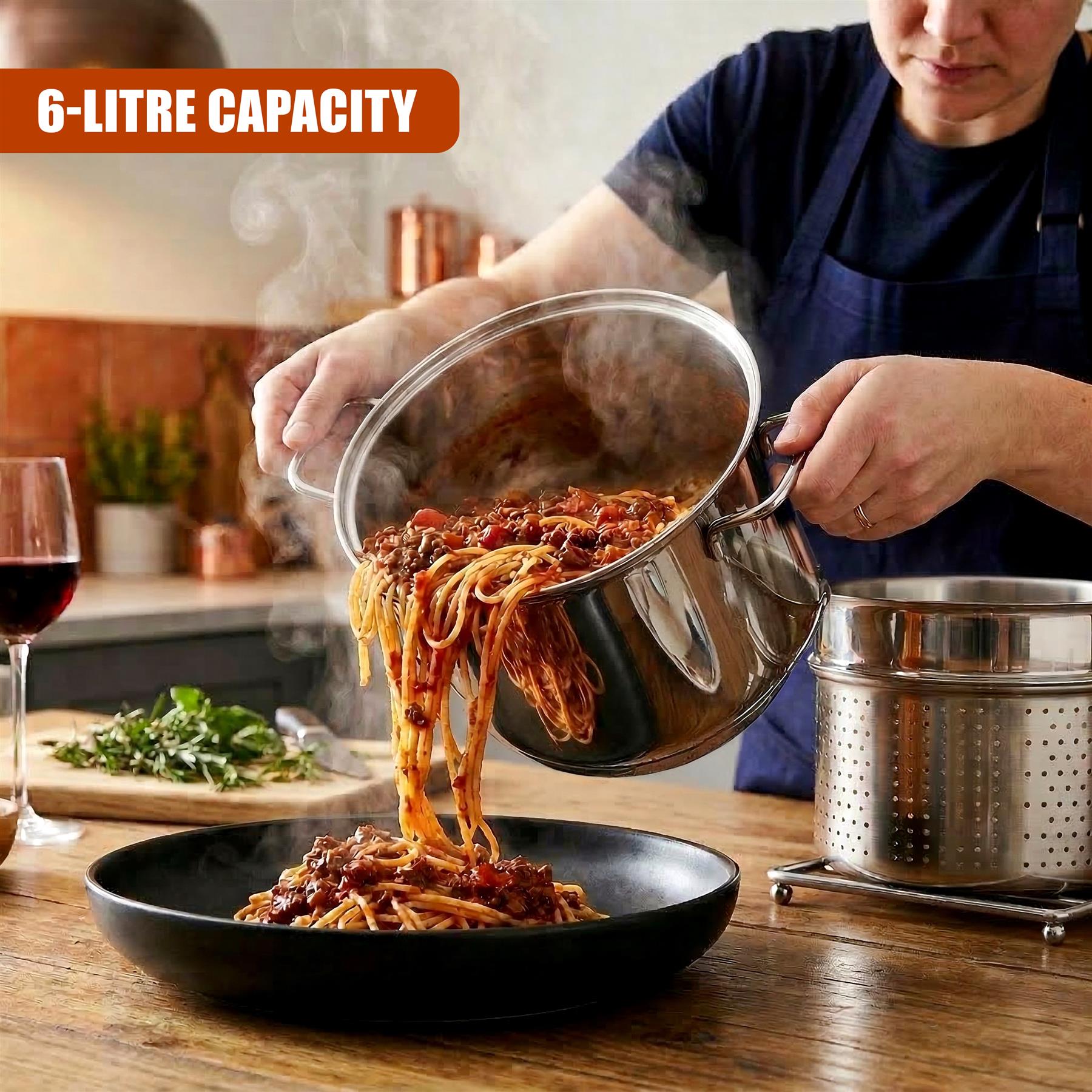 Stainless Steel Spaghetti Pasta Pot