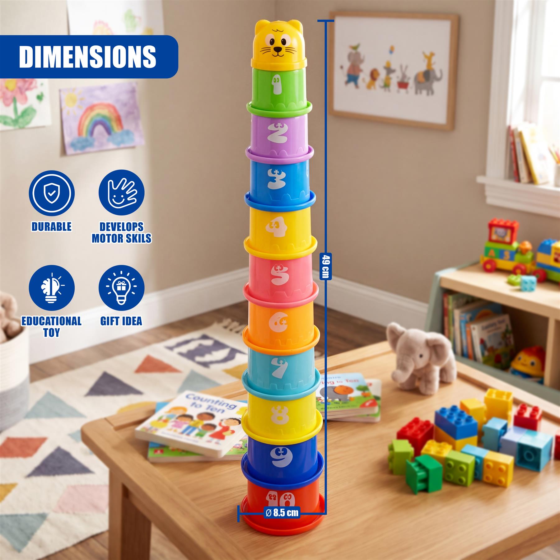 11-Piece Stacking Cups Playset
