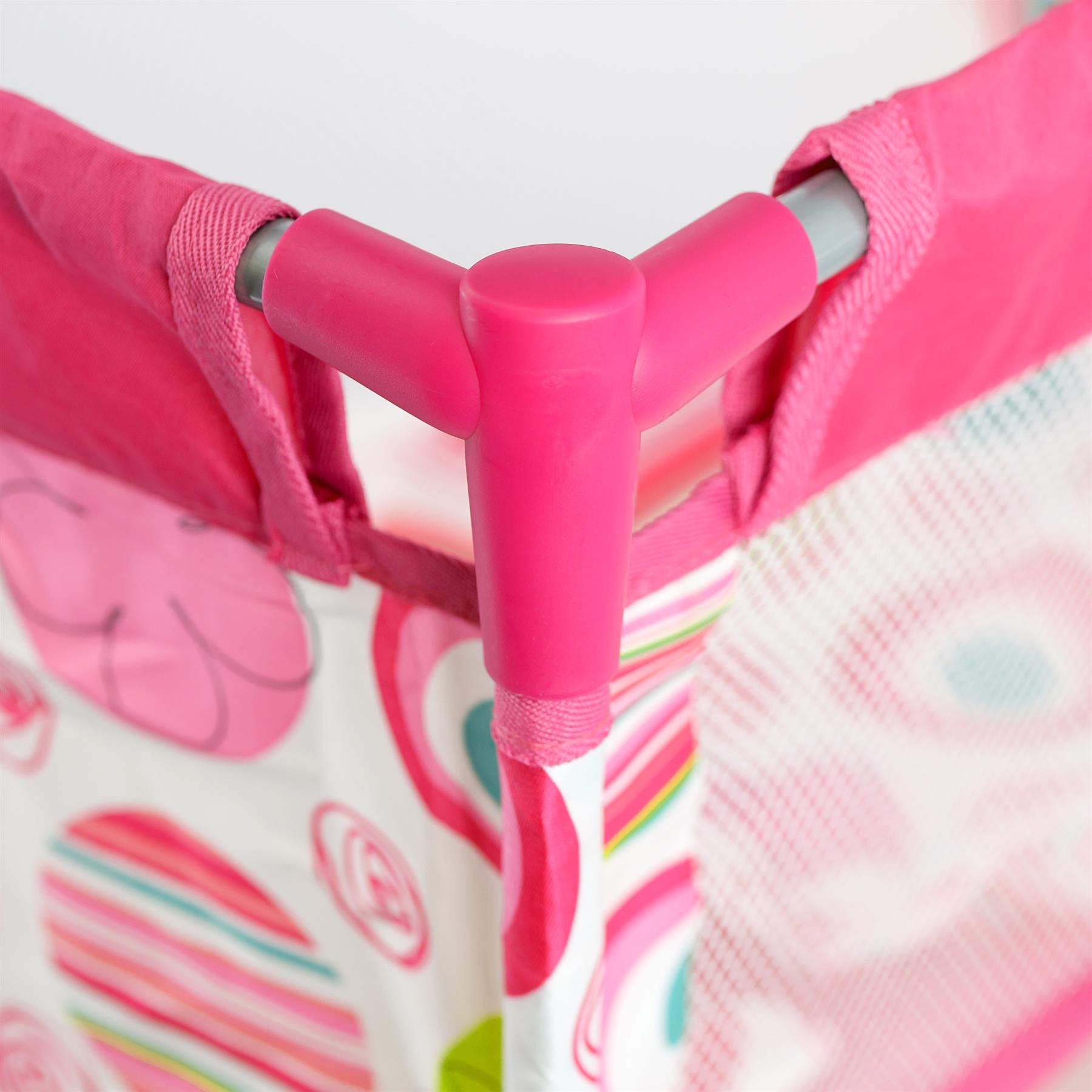 Pink and white baby car seat with a pink carry bag. - The Magic Toy Shop