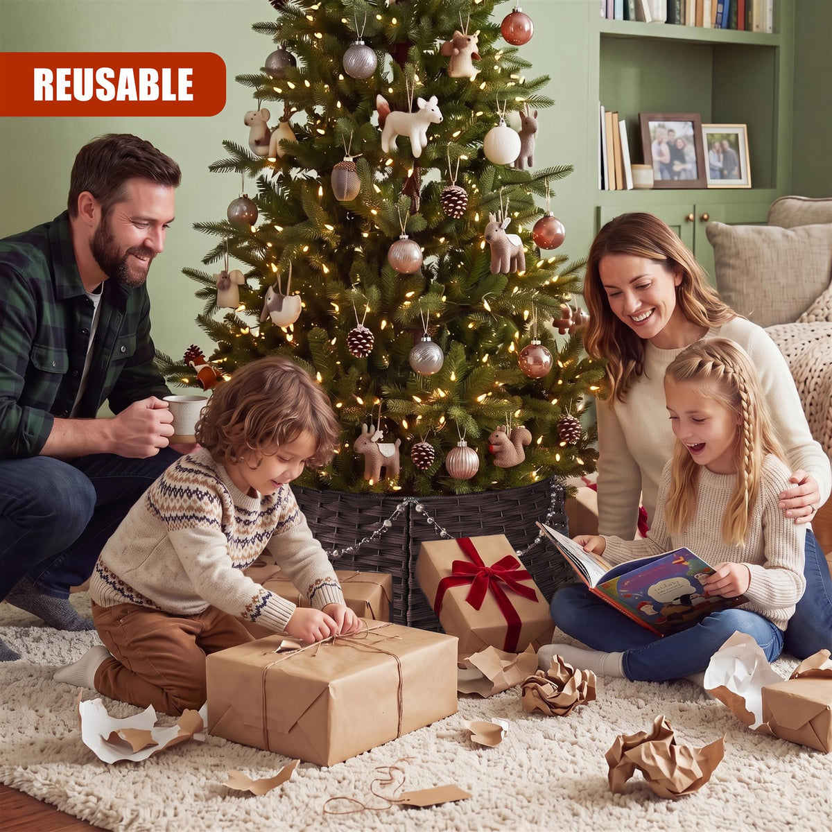 Brown Christmas Tree Skirt 65cm