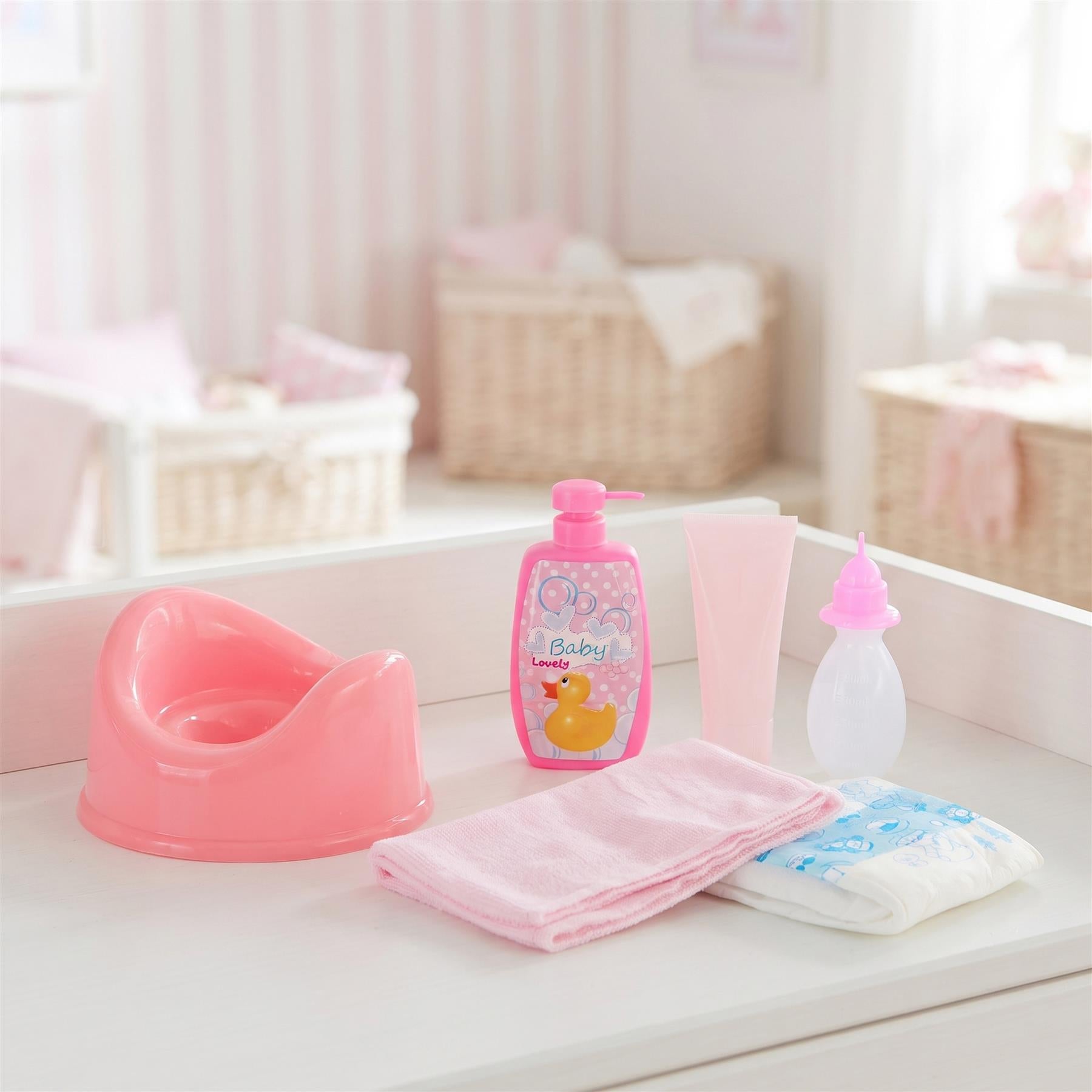 Doll and Bath set with Accessories