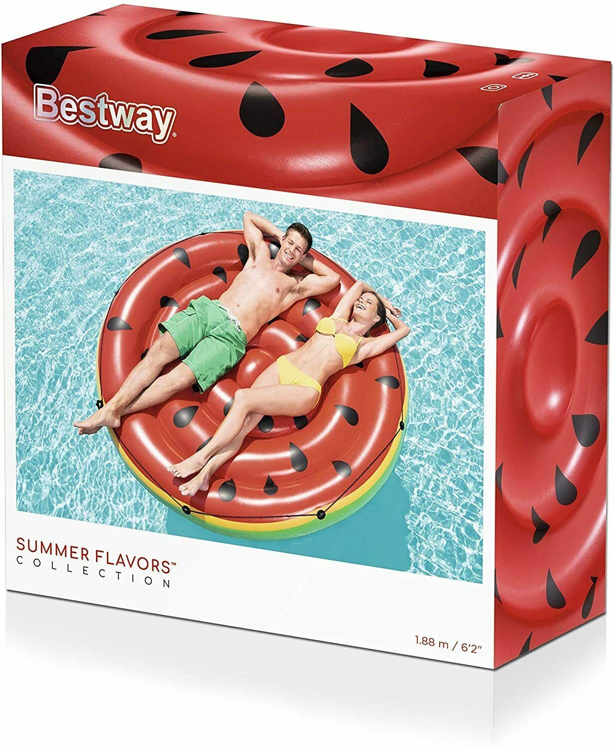 Bestway Watermelon Island Pool Float Inflatable Lilo Novelty Lounger Beach Toy