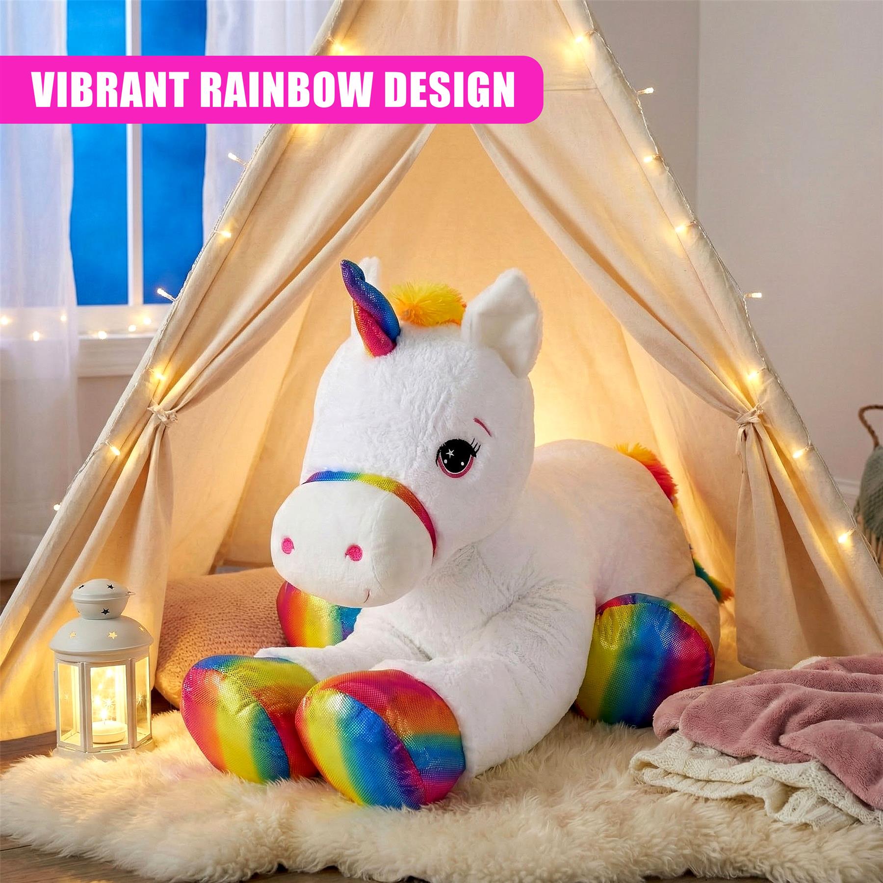Giant Lying Unicorn Soft Toy - 110 cm