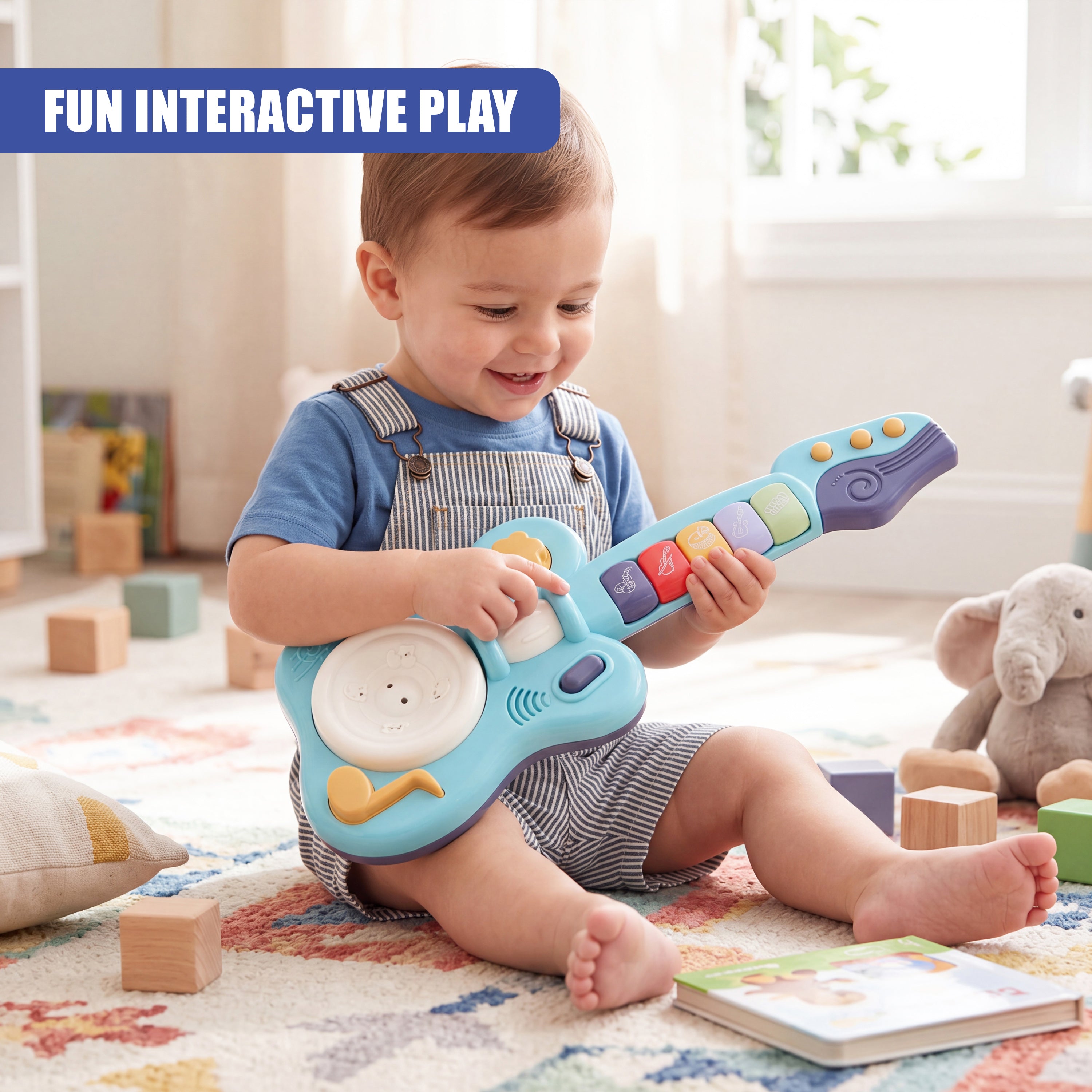 Toddler Guitar With Button Activated Musical Sounds