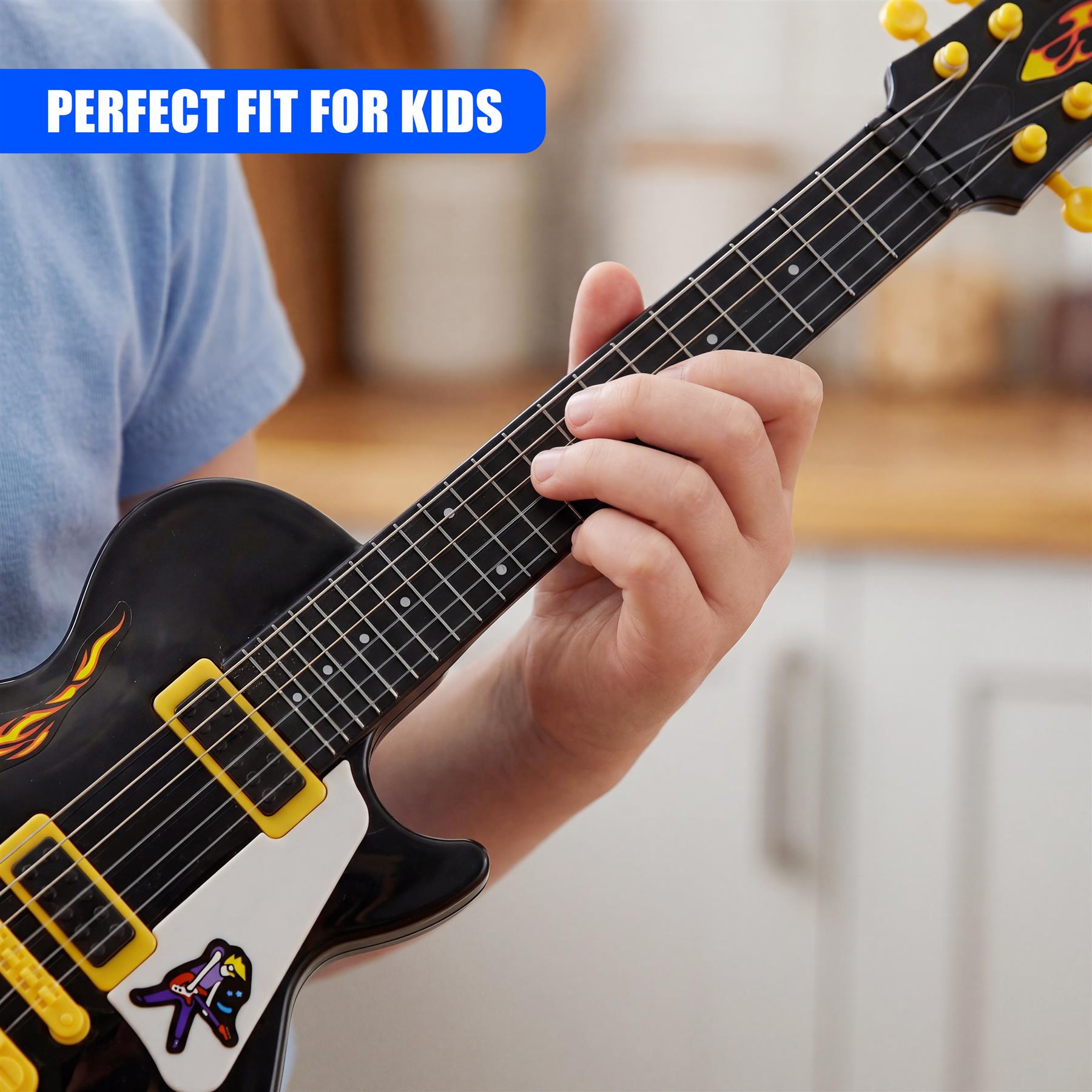 Kids Electric Guitar & Microphone Set