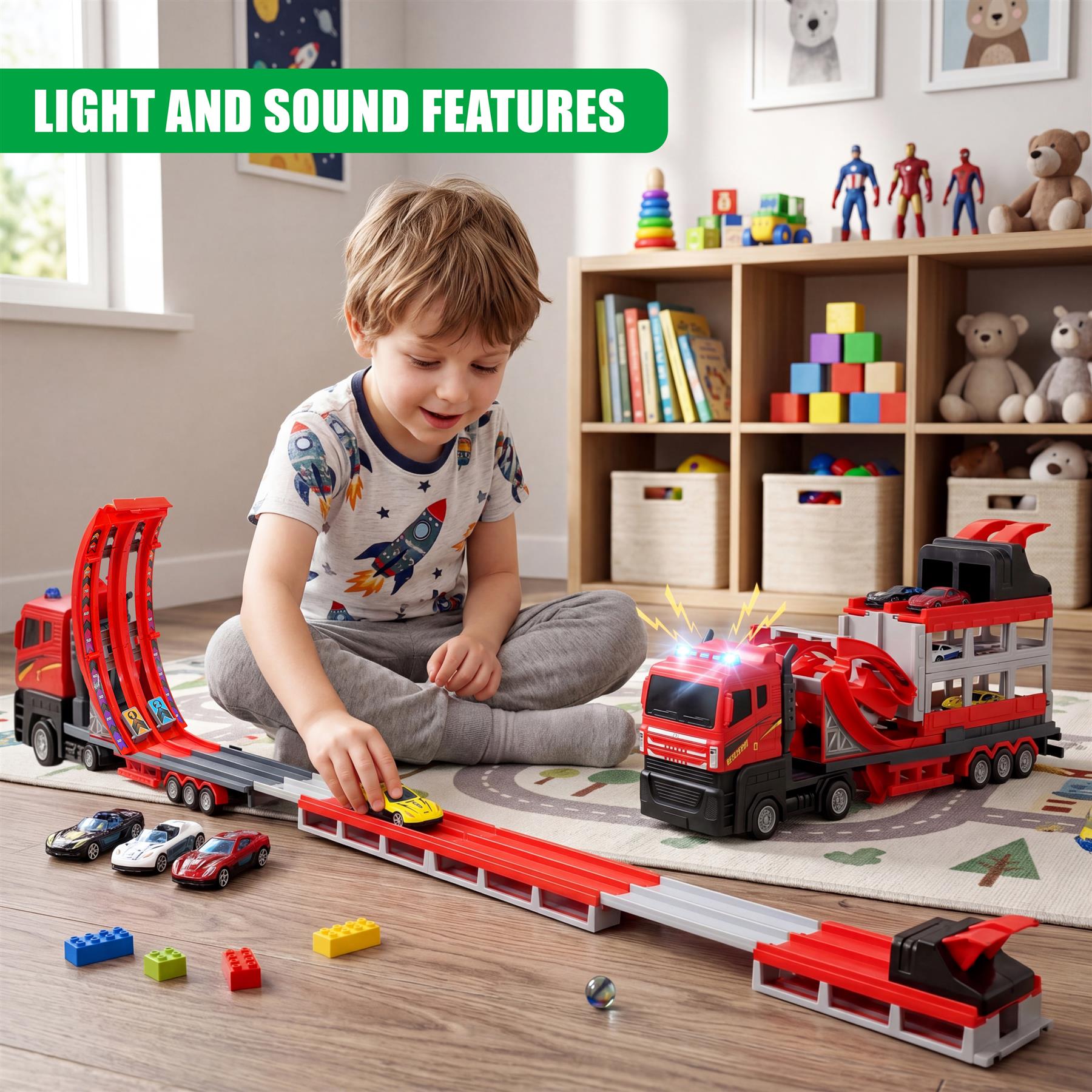 Transport Catapult Truck with 4 Cars