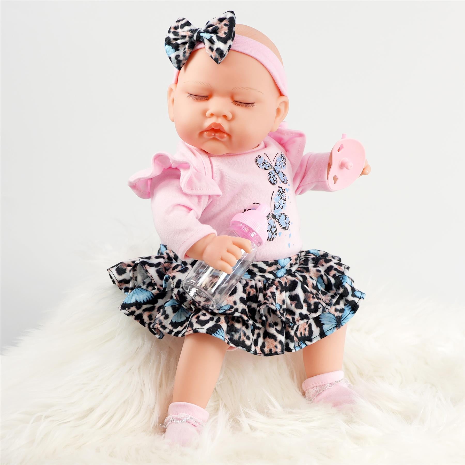 BiBi Doll BiBi Reborn Doll Sleeping Girl "Bella" (43 cm / 17")