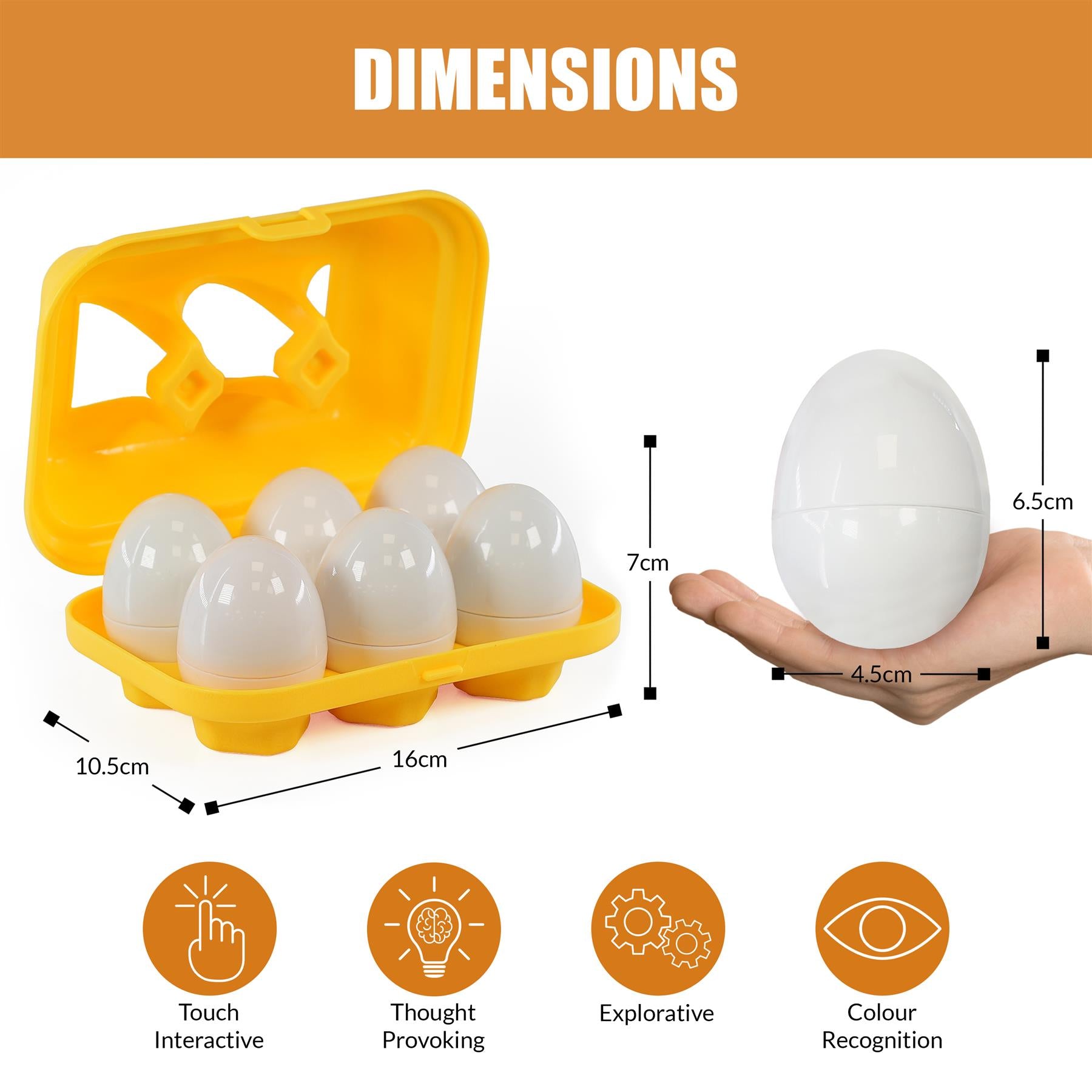 "Matching Eggs Toy with shape and colour sorting, perfect for early learning" - themagictoyshop