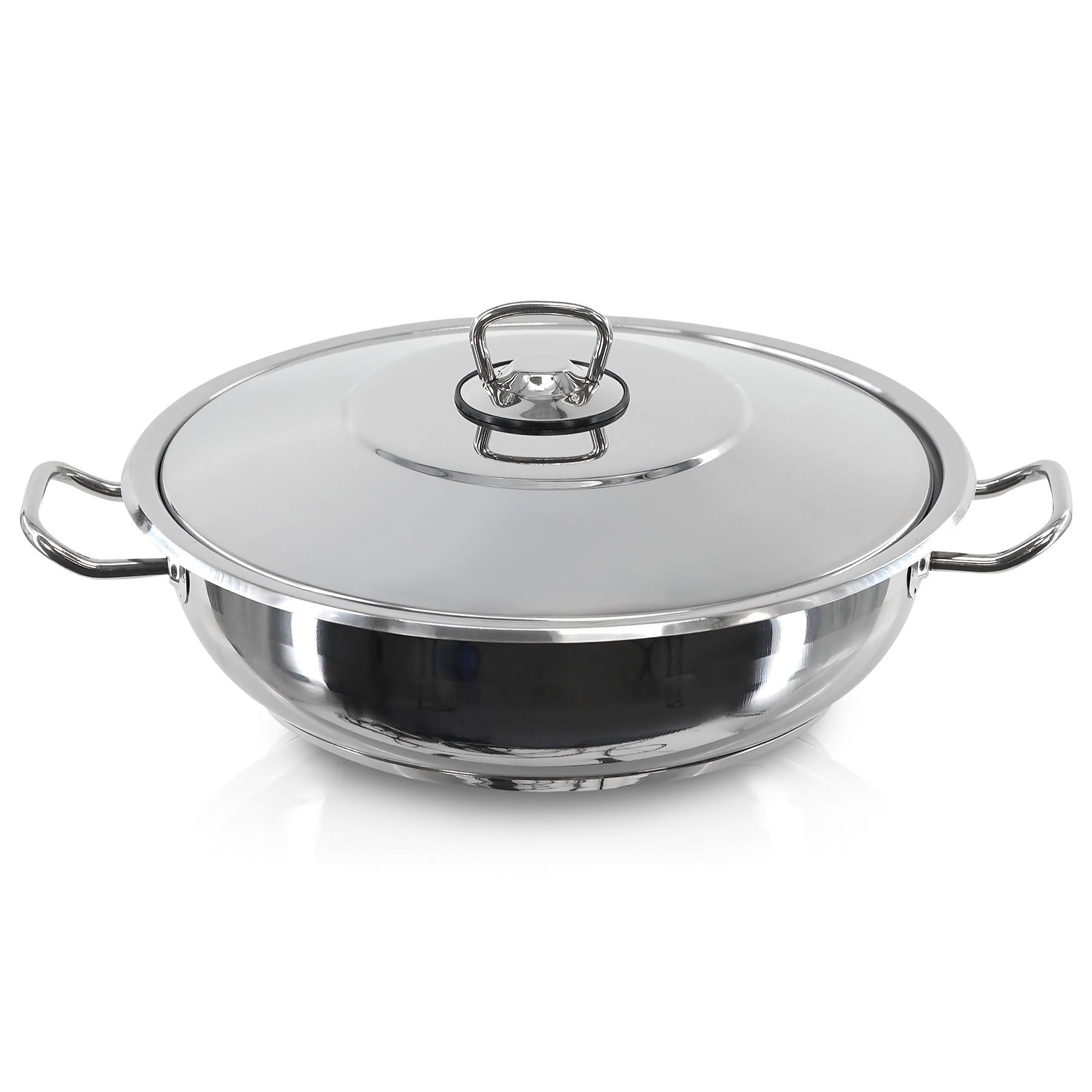 Gastro Shallow Pot With Lid 24 x 6 cm