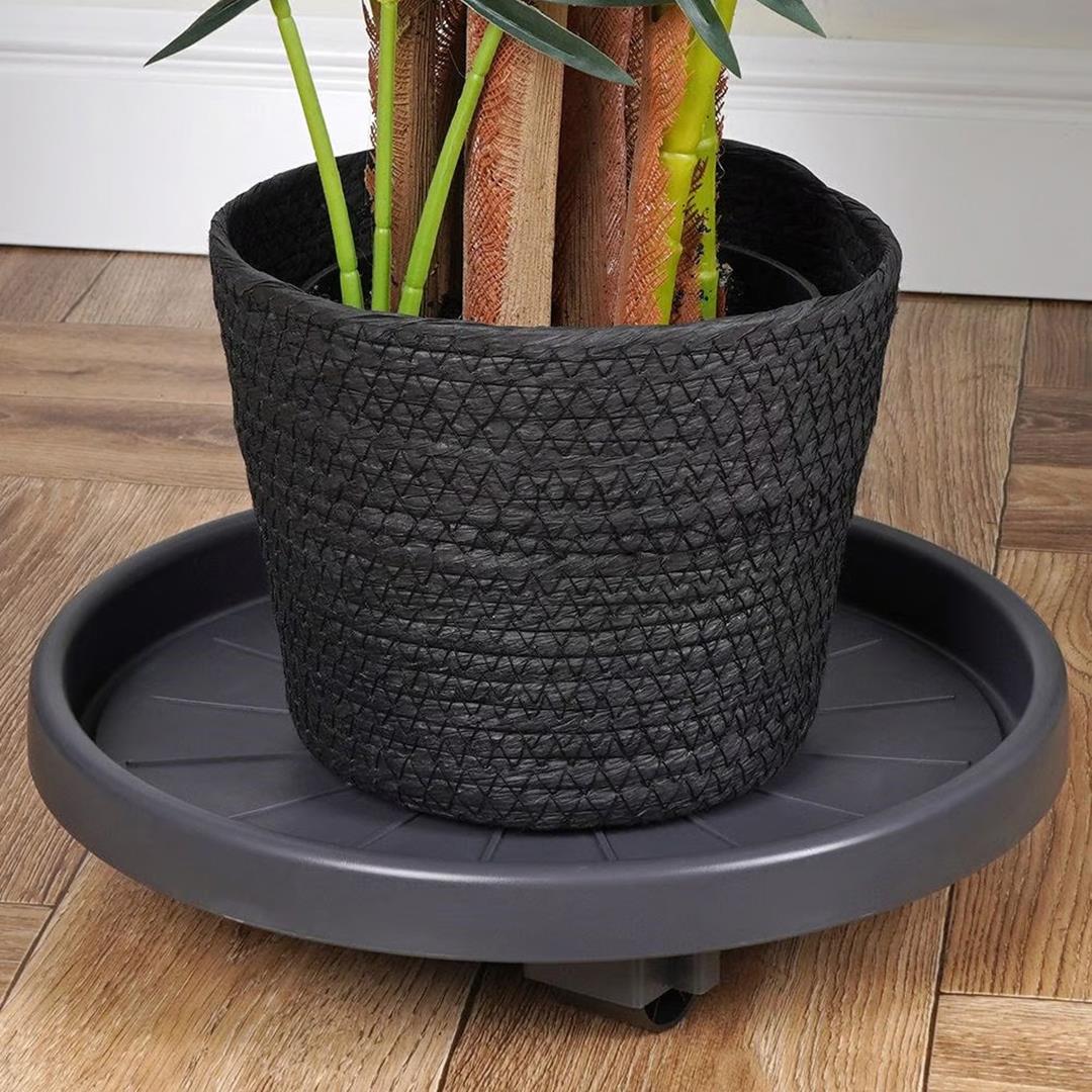 Round Plant Caddy with Wheels