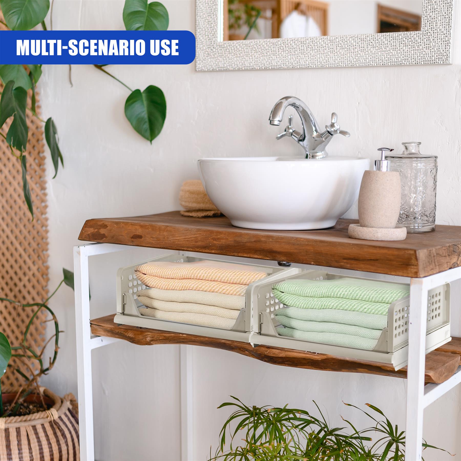 Foldable Shelf Drawers Set of 4
