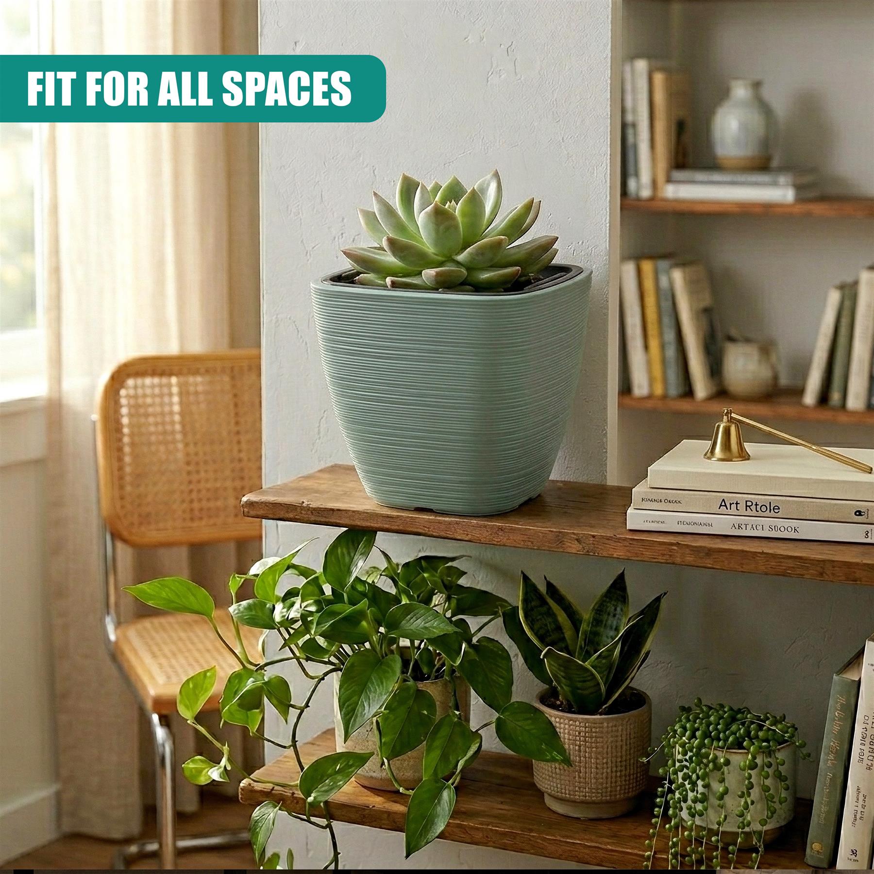 Square Flower Pot, 28.9 cm