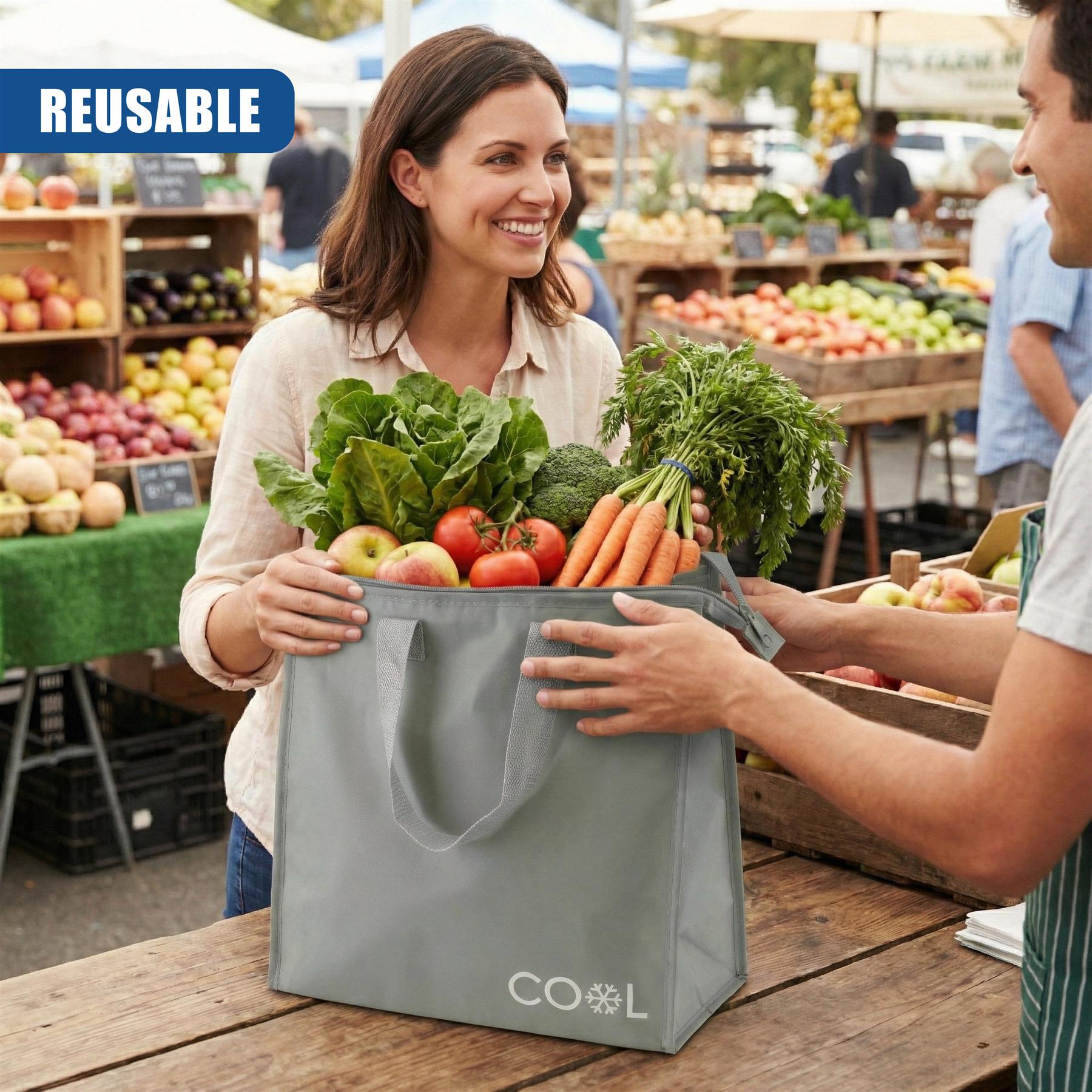 Insulated Grocery Shopping Bag 20L