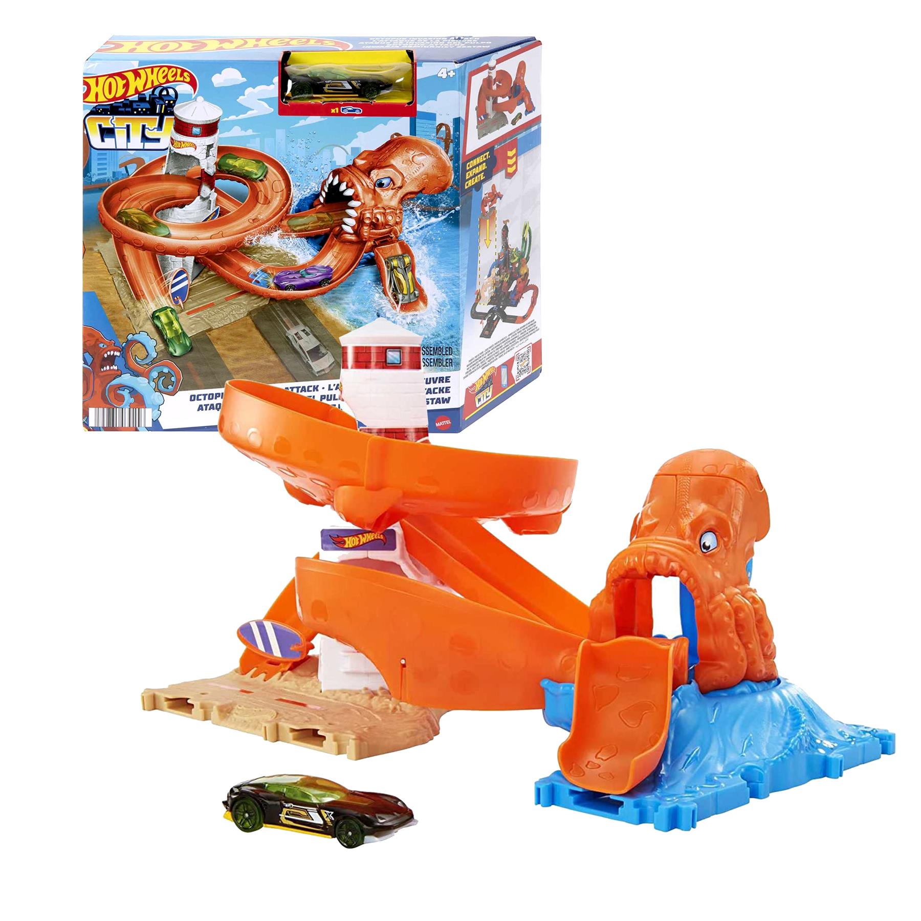 Hot Wheels City Wreck & Ride Octopus Invasion Playset by Hot Wheels - The Magic Toy Shop