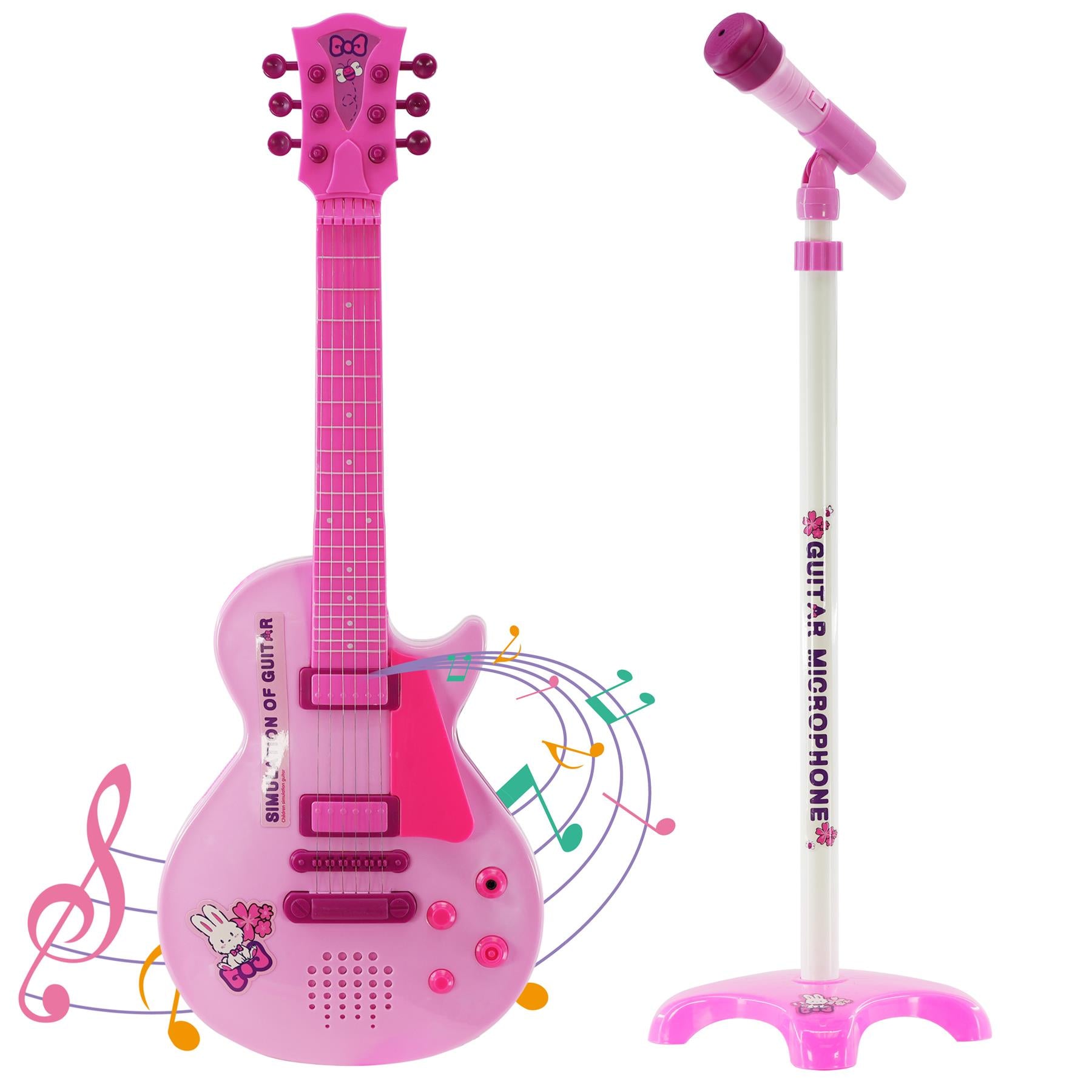 Pink Guitar Playset with Microphone & Stand