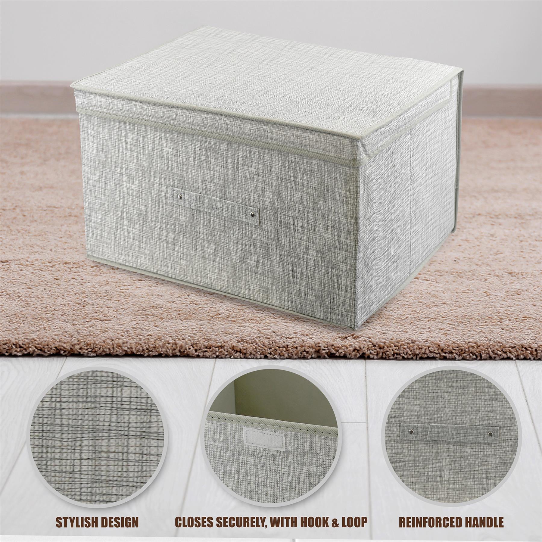 Linen Grey Large Storage Box by The Magic Toy Shop - The Magic Toy Shop