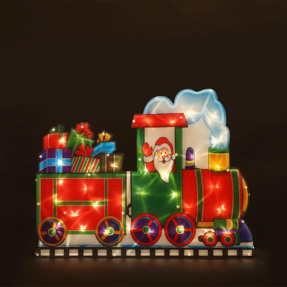 Christmas Silhouette Lights Santa in Train by GEEZY - The Magic Toy Shop
