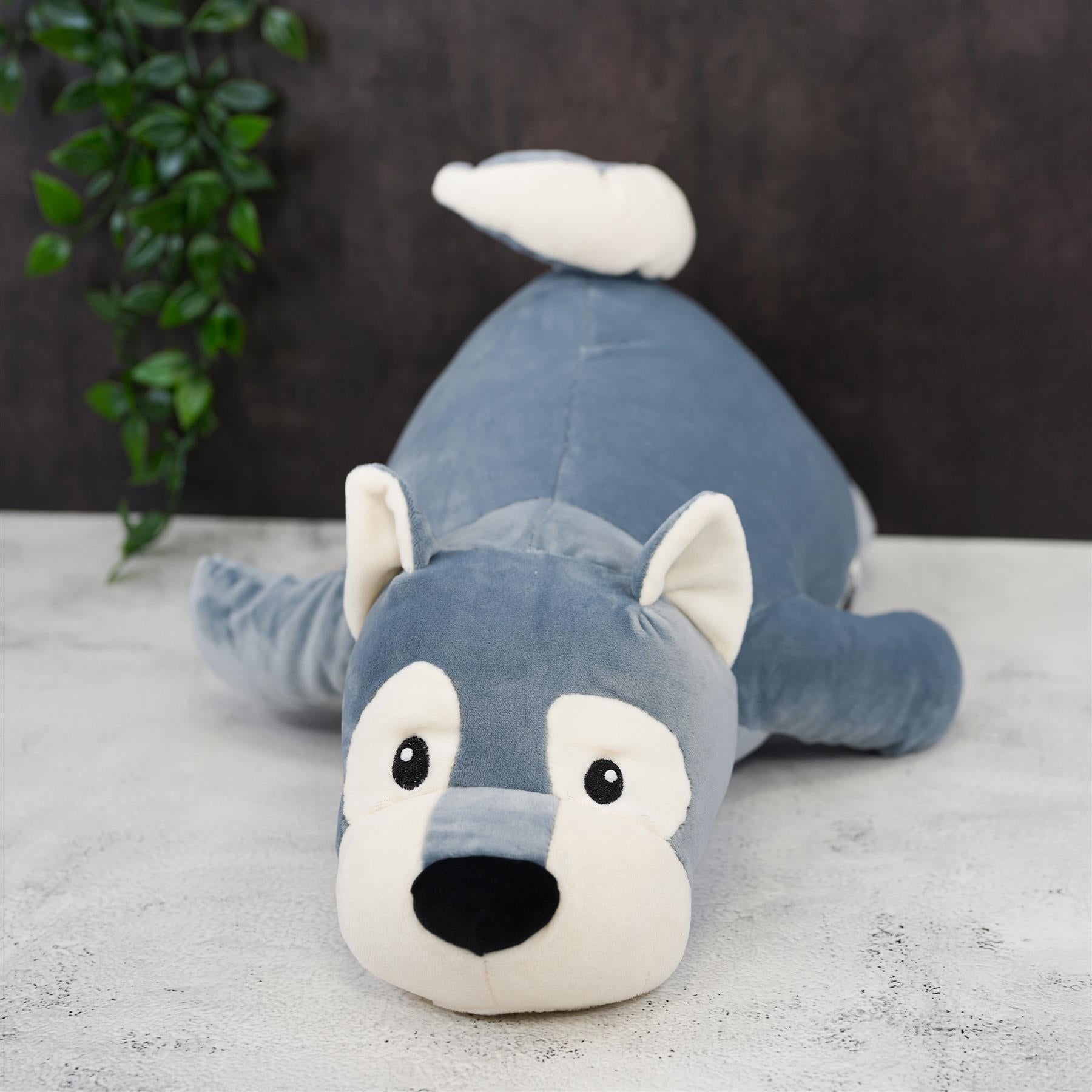 20” Super-Soft Wolf Plush Pillow Toy by The Magic Toy Shop - The Magic Toy Shop