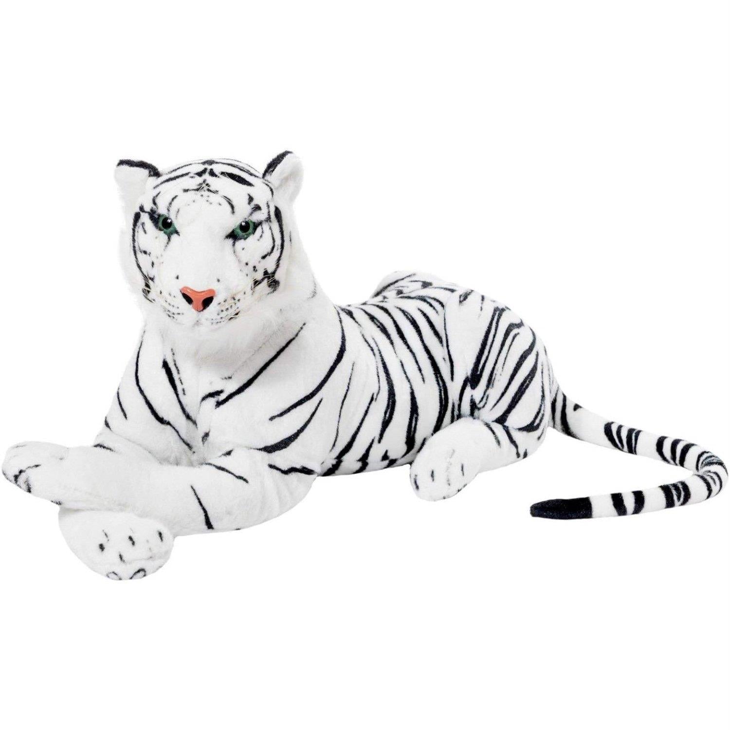 Large White Tiger Soft Plush Toy by The Magic Toy Shop - The Magic Toy Shop