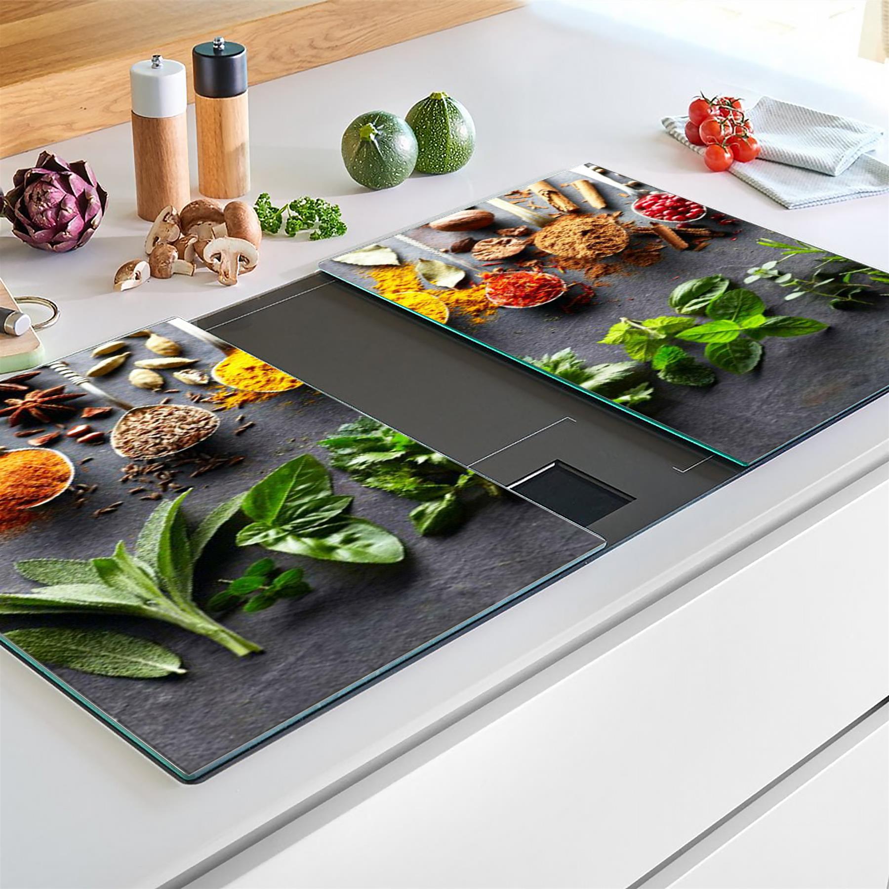 Glass Cutting Boards with Spoon & Herbs Design by Geezy - The Magic Toy Shop