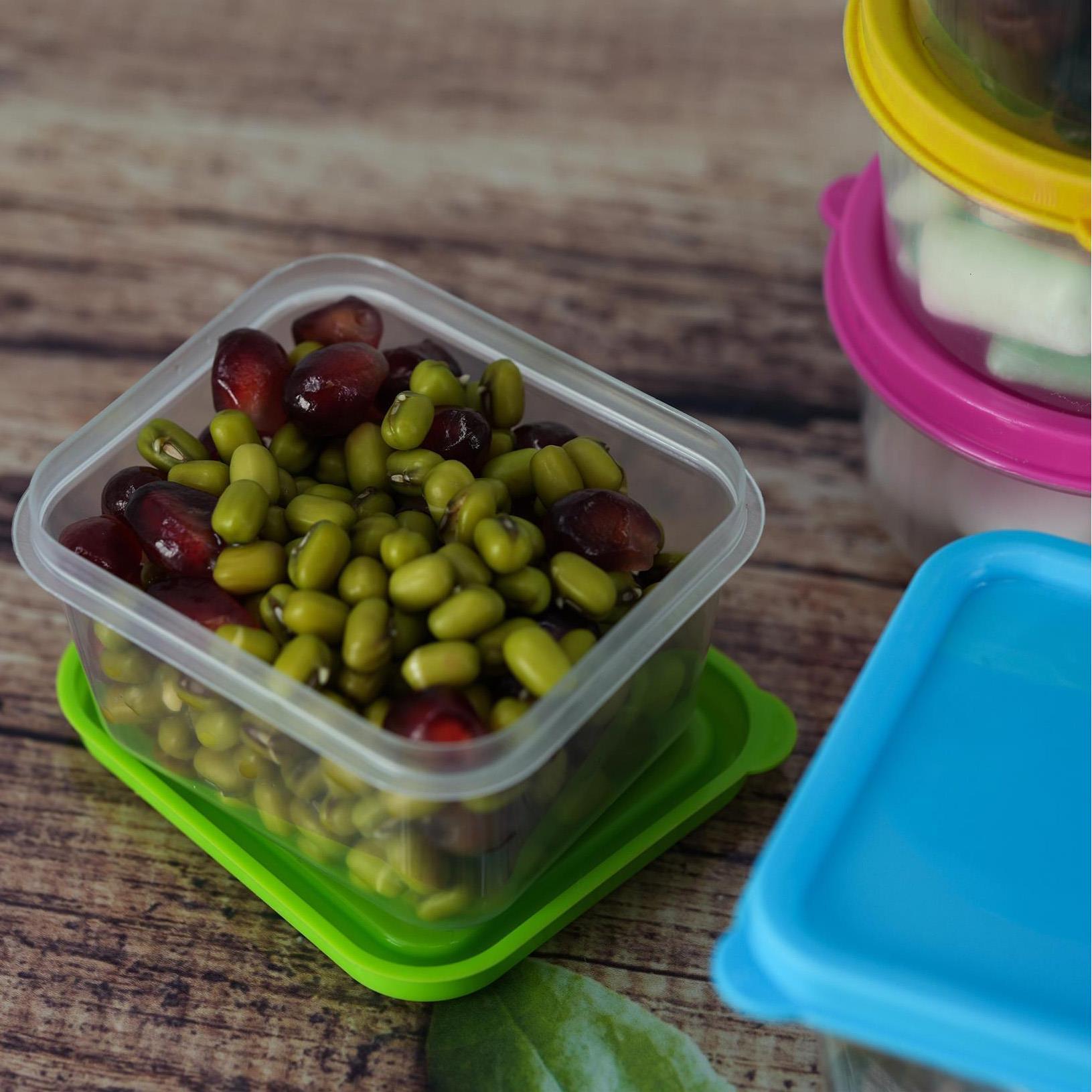 GEEZY Set of 4 Mini Food Storage Containers with Lids