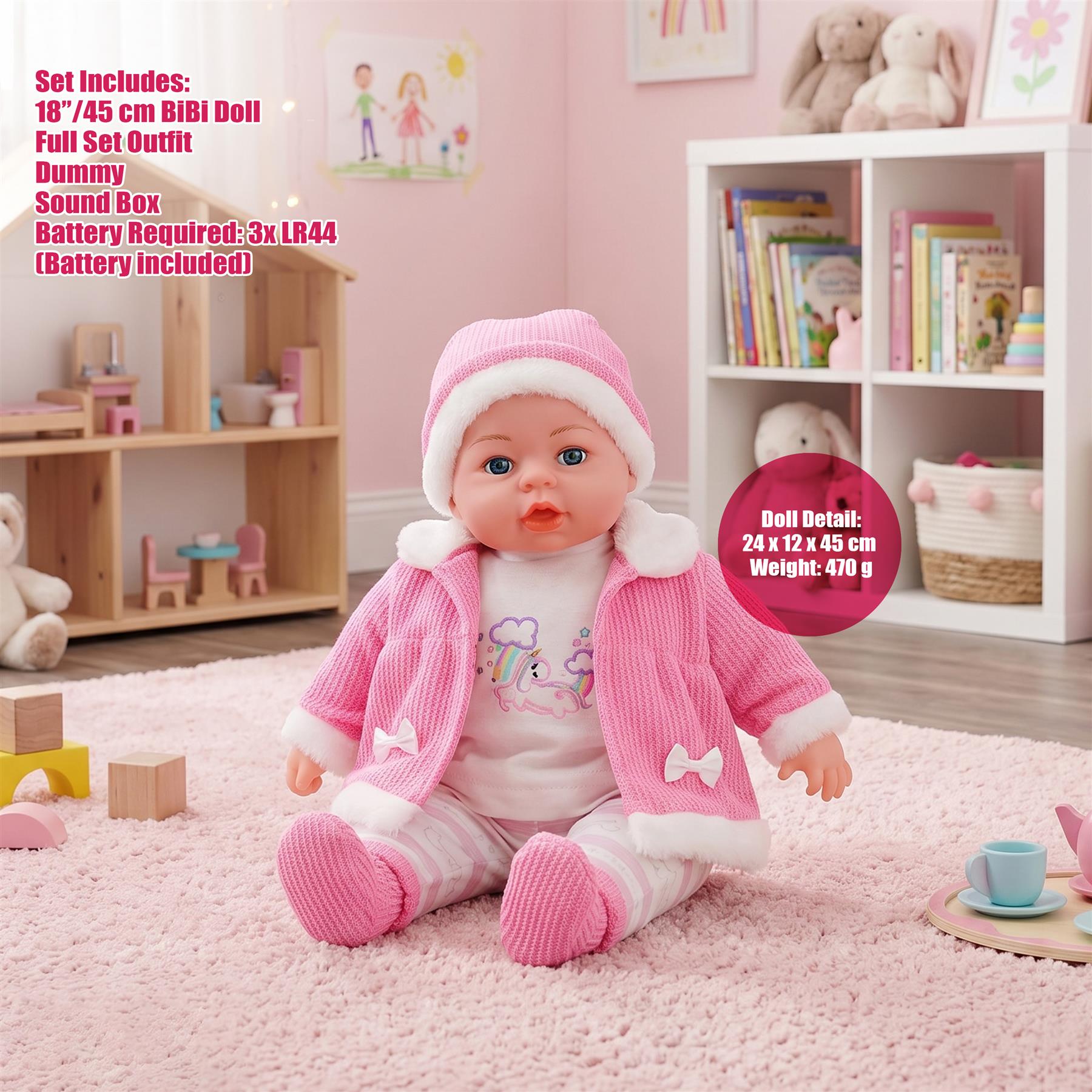BiBi Baby Doll "#1 Lilly" (45 cm / 18")