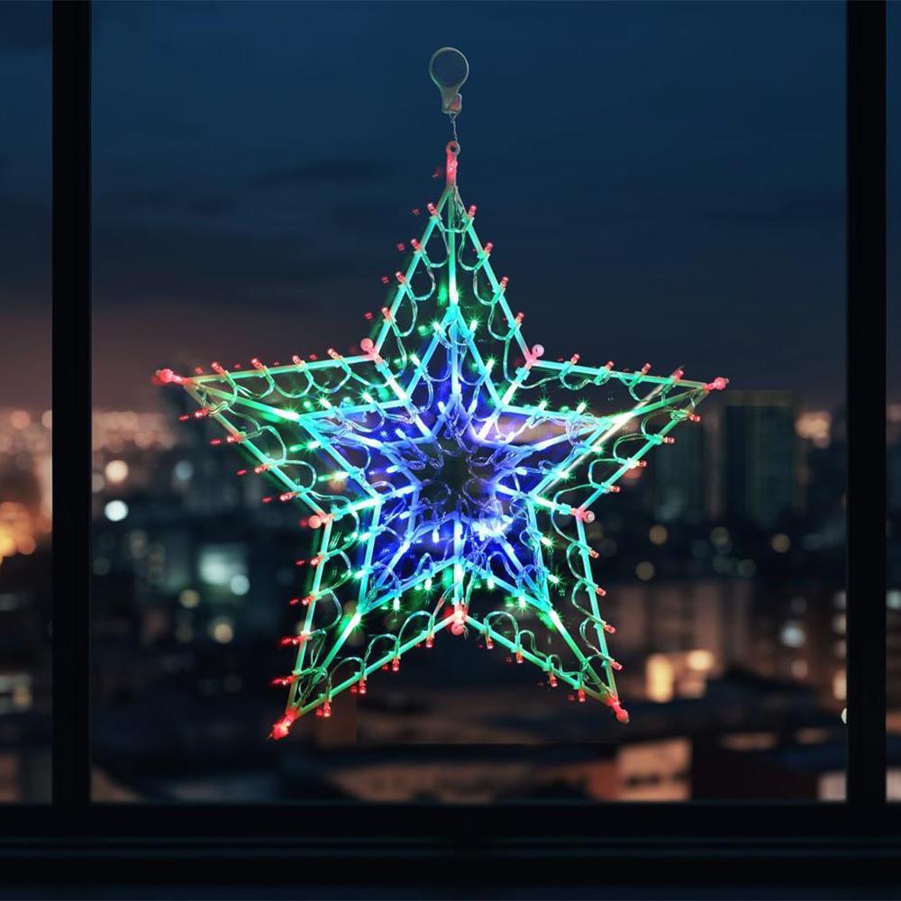 Christmas LED Light Star Silhouette Multicoloured by GEEZY - The Magic Toy Shop