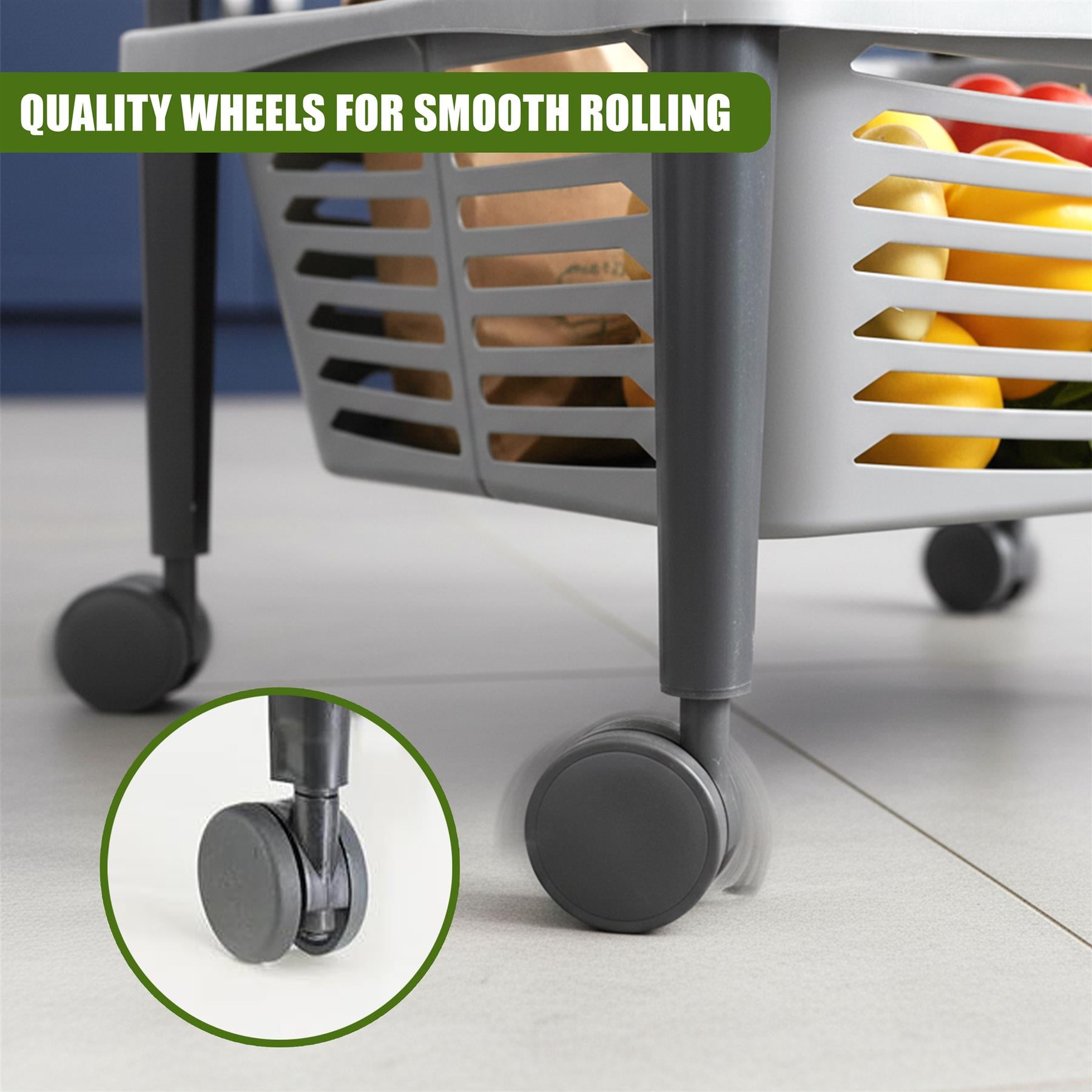 3 Tier Wheel Mounted Trolley
