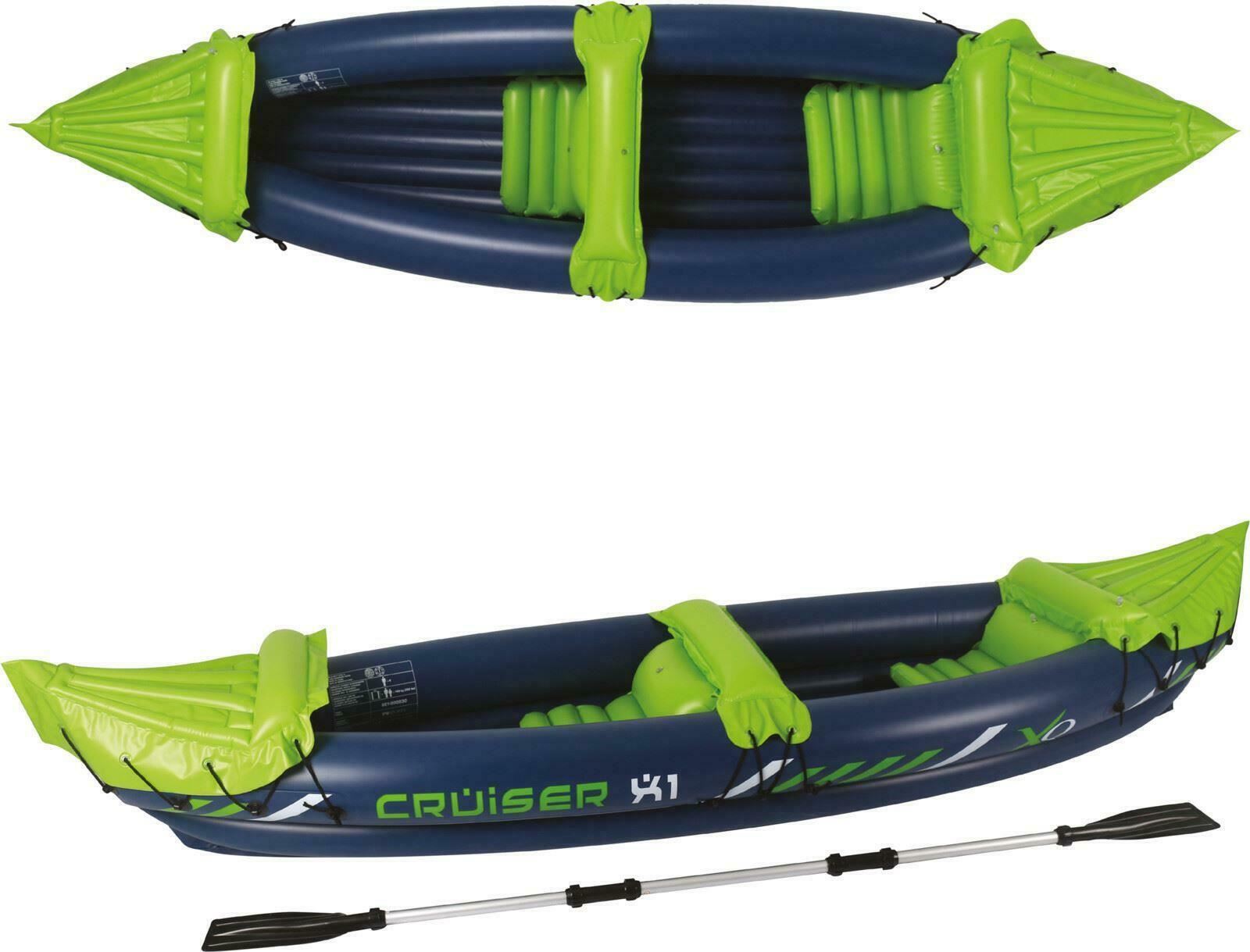 gHOST-7 Inflatable Canoe Kayak Dinghy Boat with Double Paddle 2 - Person by Geezy - The Magic Toy Shop