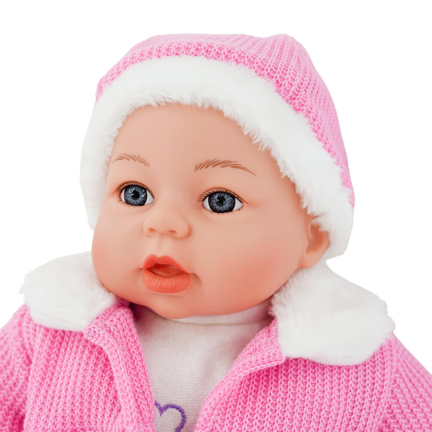 18" Bibi Girl Doll In Pink Coat by BiBi Doll - The Magic Toy Shop