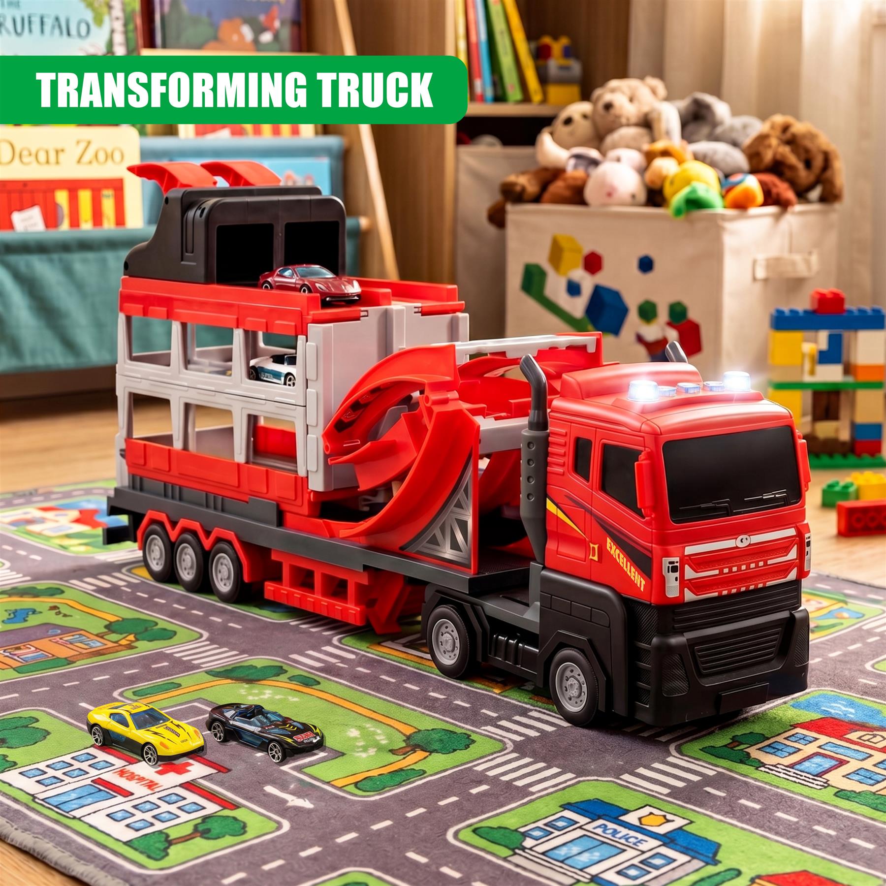 Transport Catapult Truck with 4 Cars