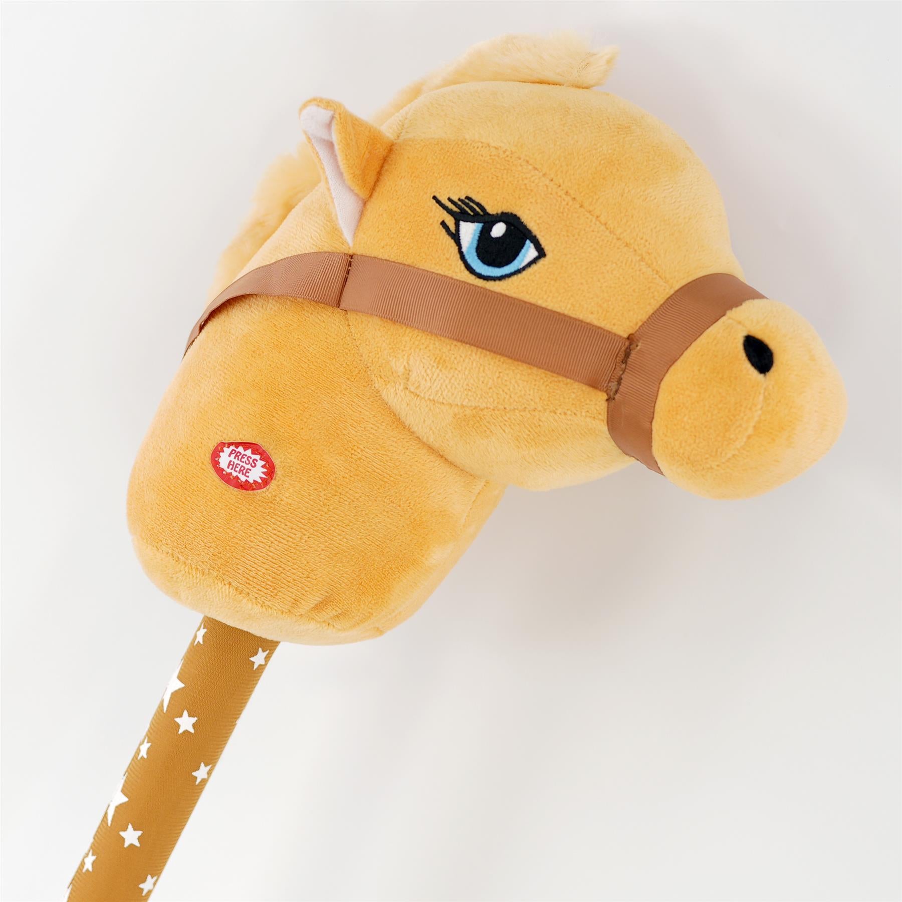 Kids Brown Hobby Horse With Sounds by The Magic Toy Shop - The Magic Toy Shop