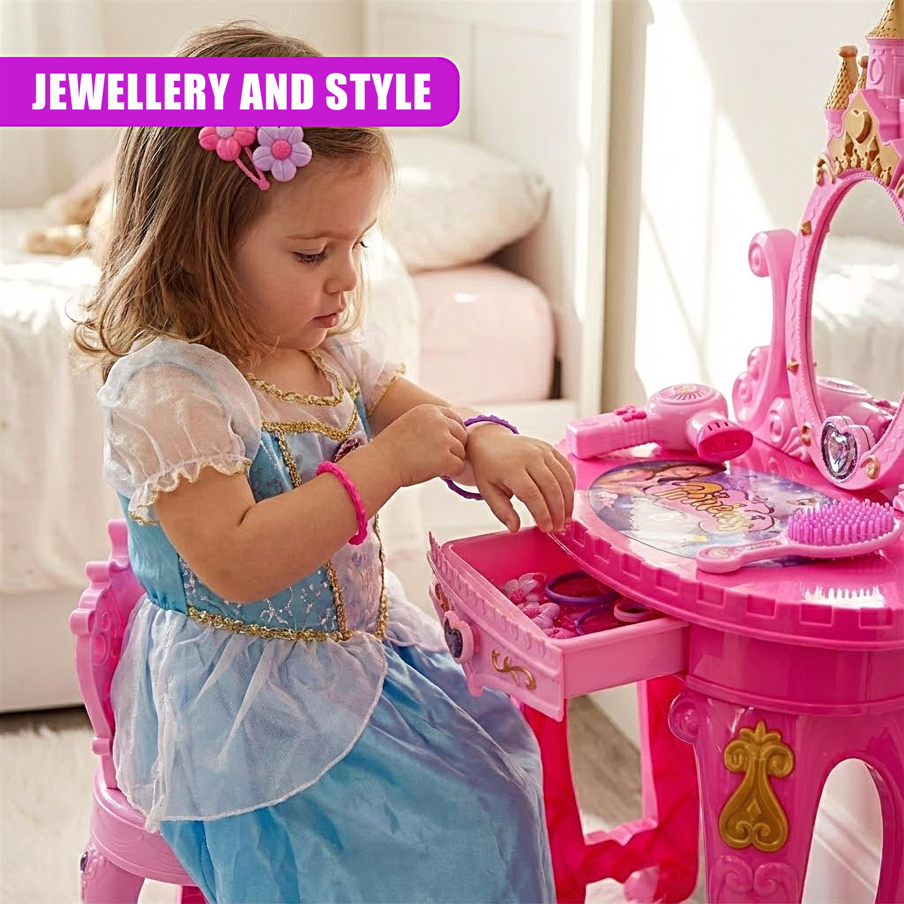 Princess Vanity Dressing Table, Stool & Toy Accessories