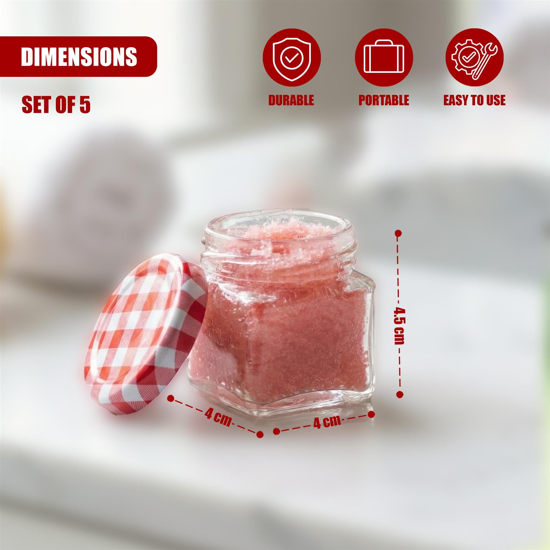 Mini Glass Jars, Set of 5